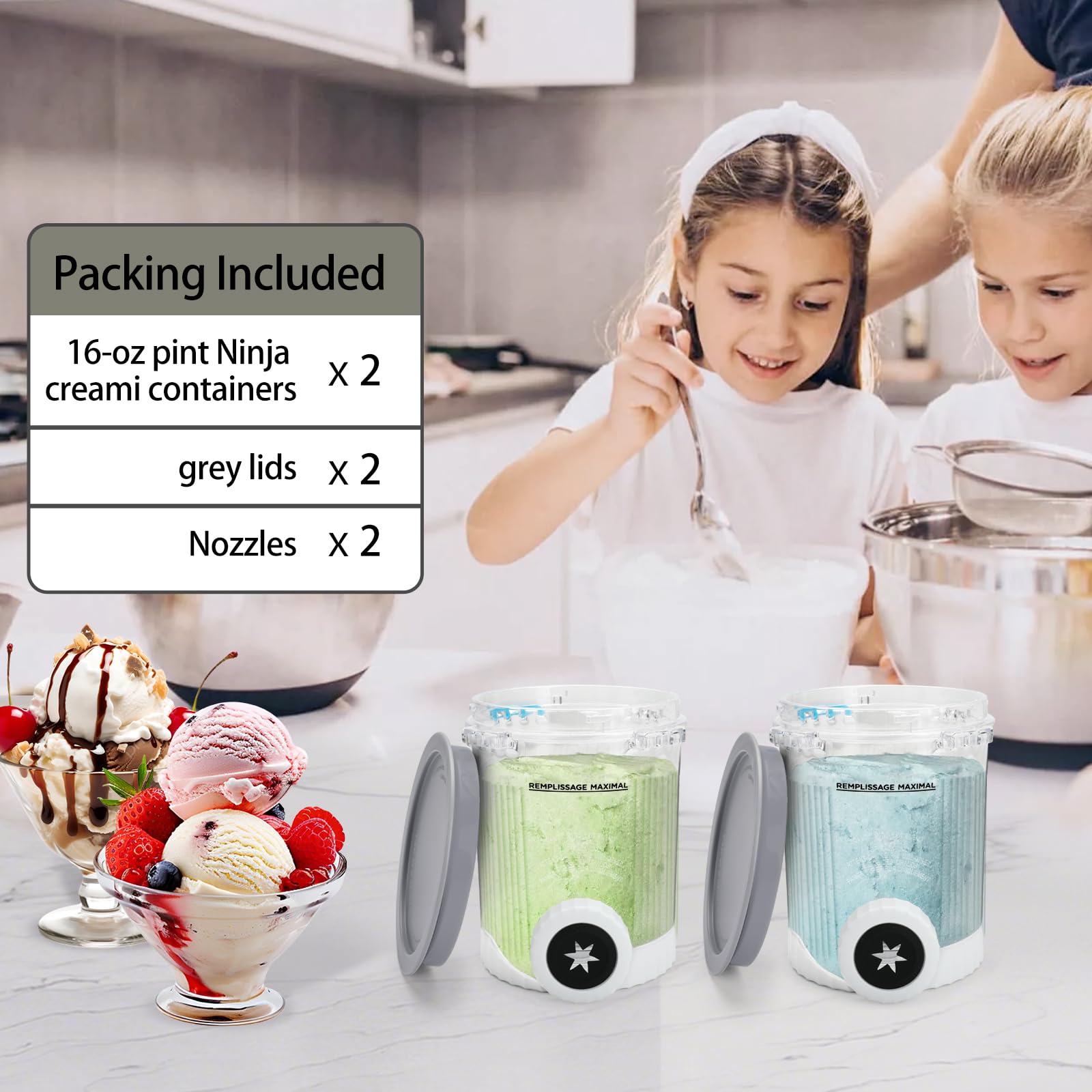 Creami Pints Compatible with Ninja Swirl Machine NC700 Series