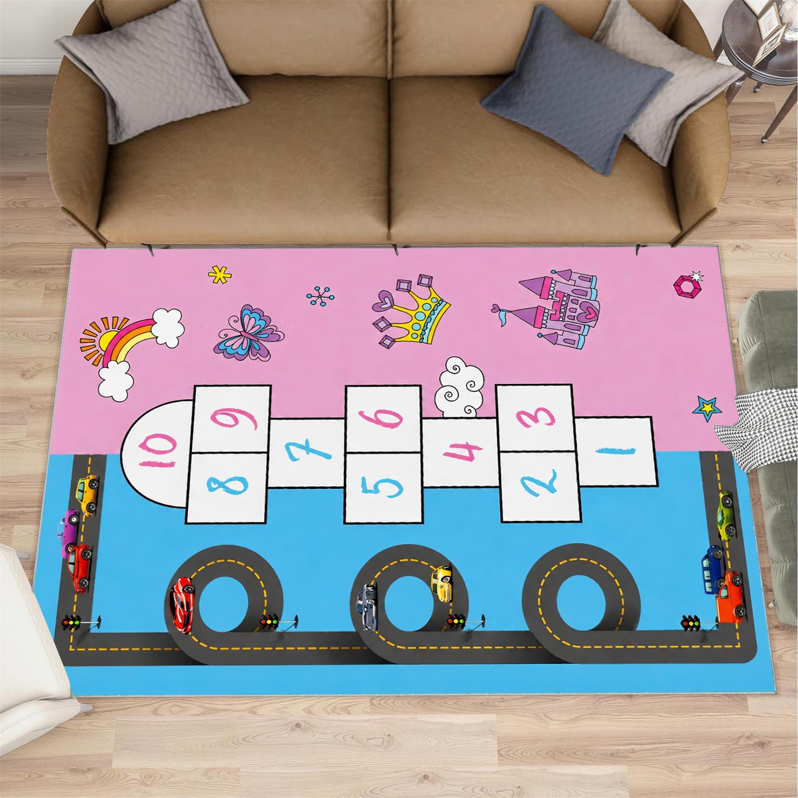 Hüpfspiel Straßen Teppich 200x280cm