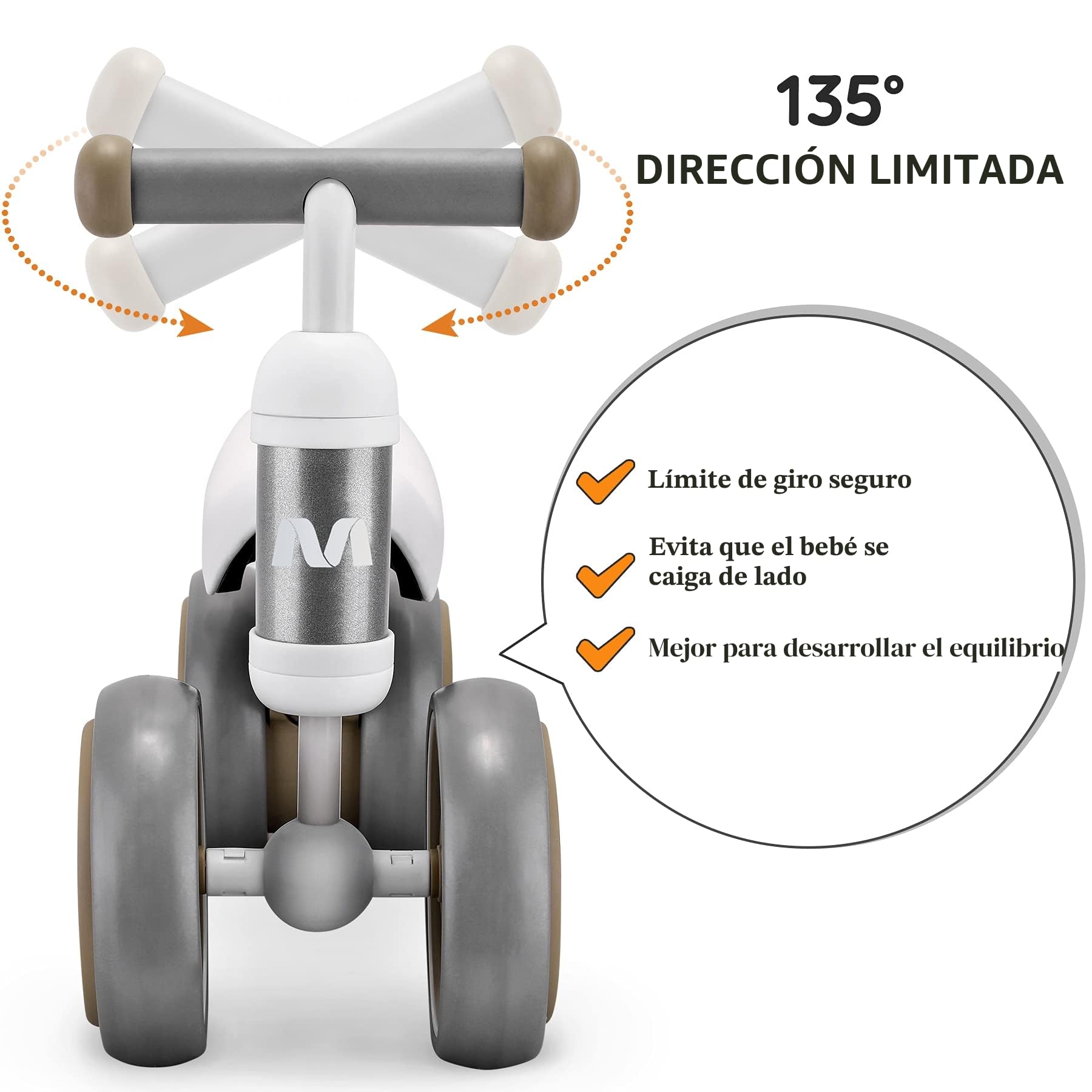 VITONIS Bicicleta sin Pedales para niños a Partir de 1 año de Equilibrio, Juguetes Bebes 1 Año, Bici Bebe con 4 Ruedas para bebés de 10 a 24 Meses Niños y Niñas como Regalo