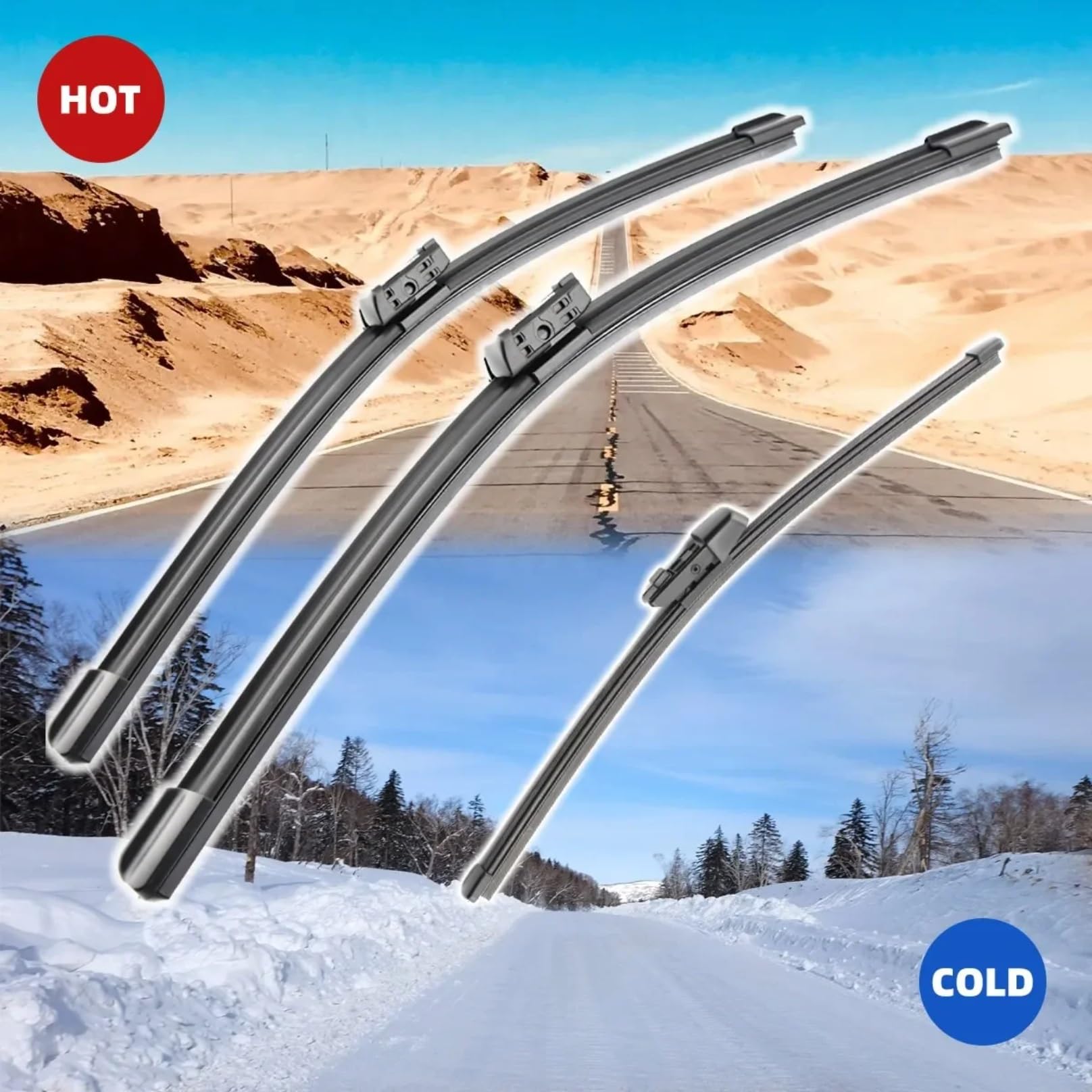 Limpiaparabrisas Compatible con VW para T-ROC | 2017 2018 2019 2020 Escobillas Limpiaparabrisas Delanteras Y Traseras De 26", 20" Y 13"