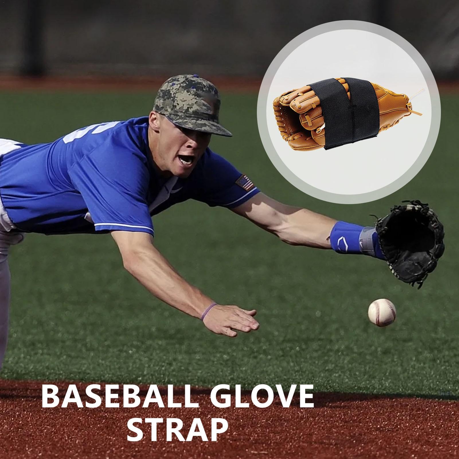 Cinghia per guanto da baseball, fascia per guanti da softball, accessorio per guantoni da baseball, fascia elastica per guanti da baseball, fascia di fissaggio per guanti da softball, fascia di
