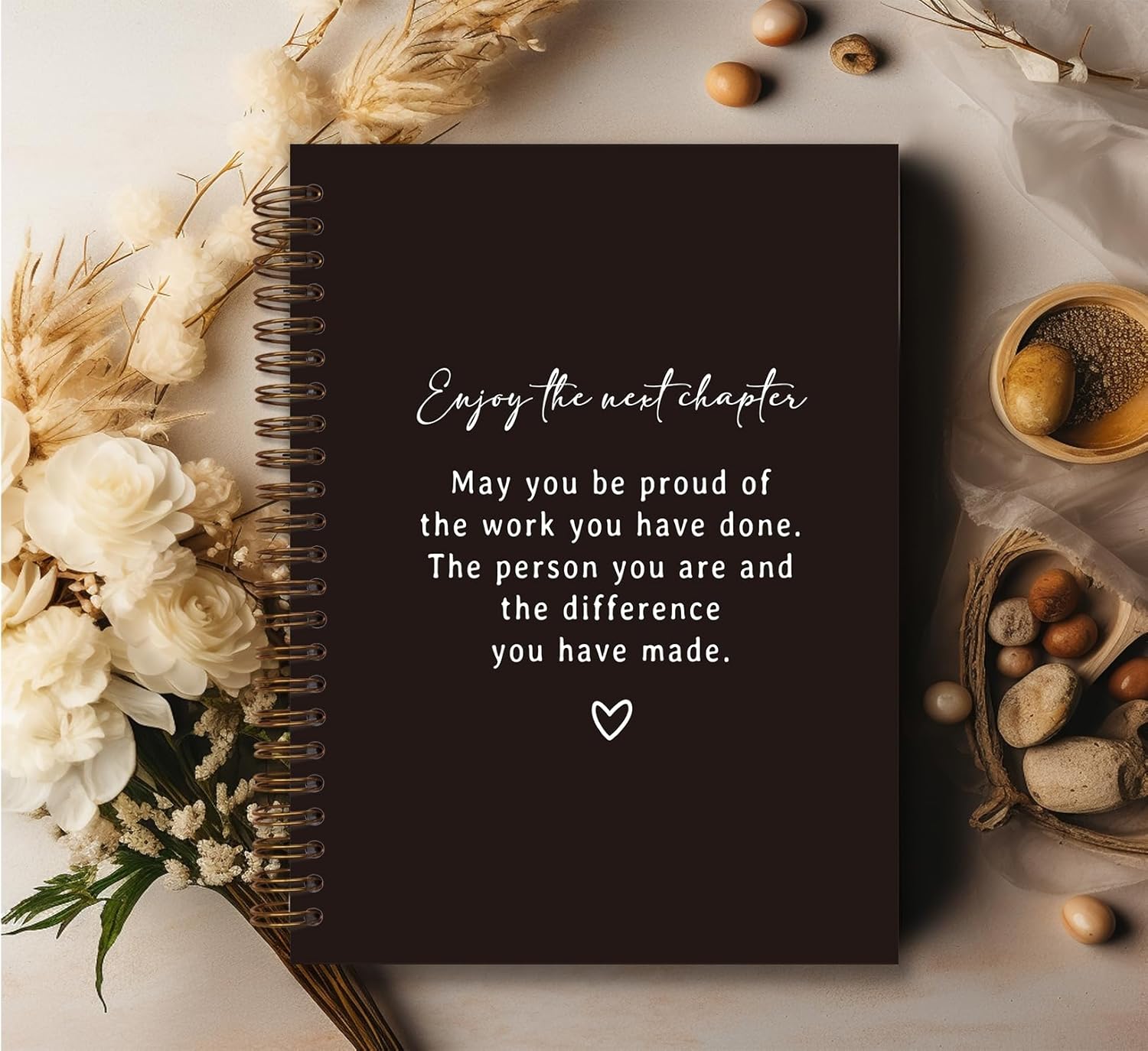 Retirement Gifts for Women,Enjoy the Next Chapter,Retirement Gifts for Friends Retired Women Teacher Nurse Doctor Boss Female Coworker Happy Retirement Gift,Hardcover Spiral Notebook,5.5x8.3 - Image 3