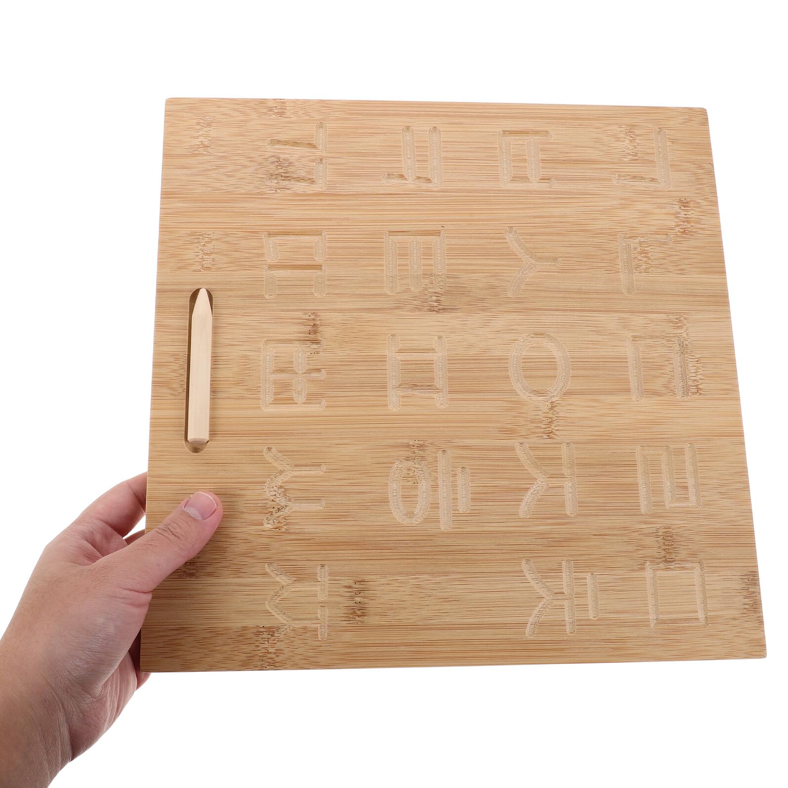 Pizarra de Escritura Bambú Tablero de Aprendizaje Interactivo Cuaderno de Escritura Acanalado Mano Herramienta de Aprendizaje para Pequeños Casa