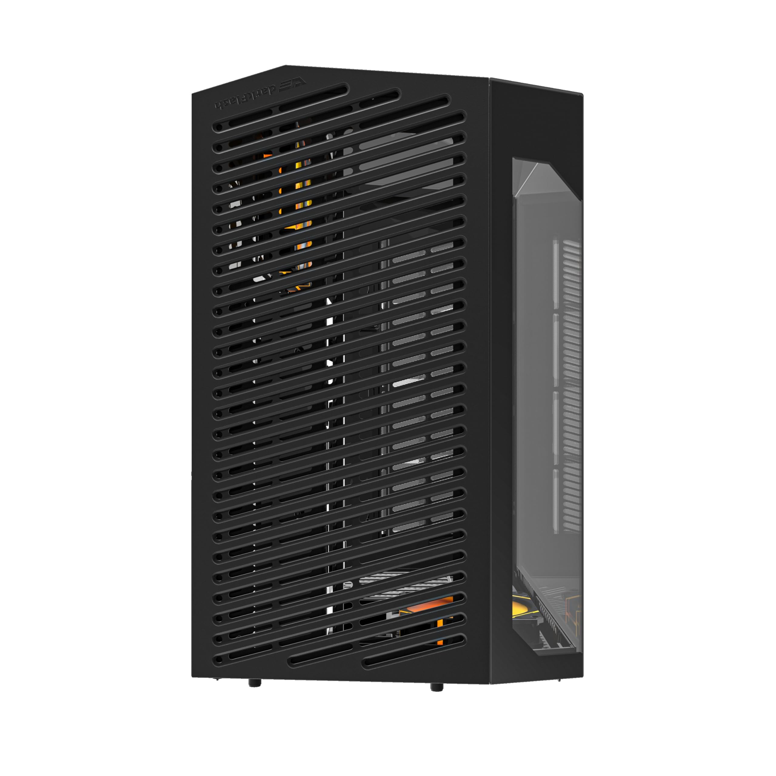 Darkflash DY470 Obudowa PC do gier ATX z 4 wentylatorami ARGB PWM, 330 stopni panoramiczne szkło hartowane USB 3.1, typ C, kolor czarny