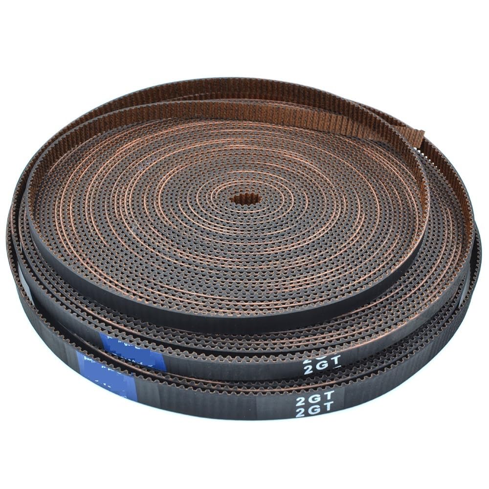 Zkenyao-Correa de distribución de impresora 3D Correa de distribución síncrona abierta 2MGT 2M 2GT GT2 RF de ancho = 6-15 mm, de caucho, con bajo contenido de polvo y baja vibración, for impresora 3D