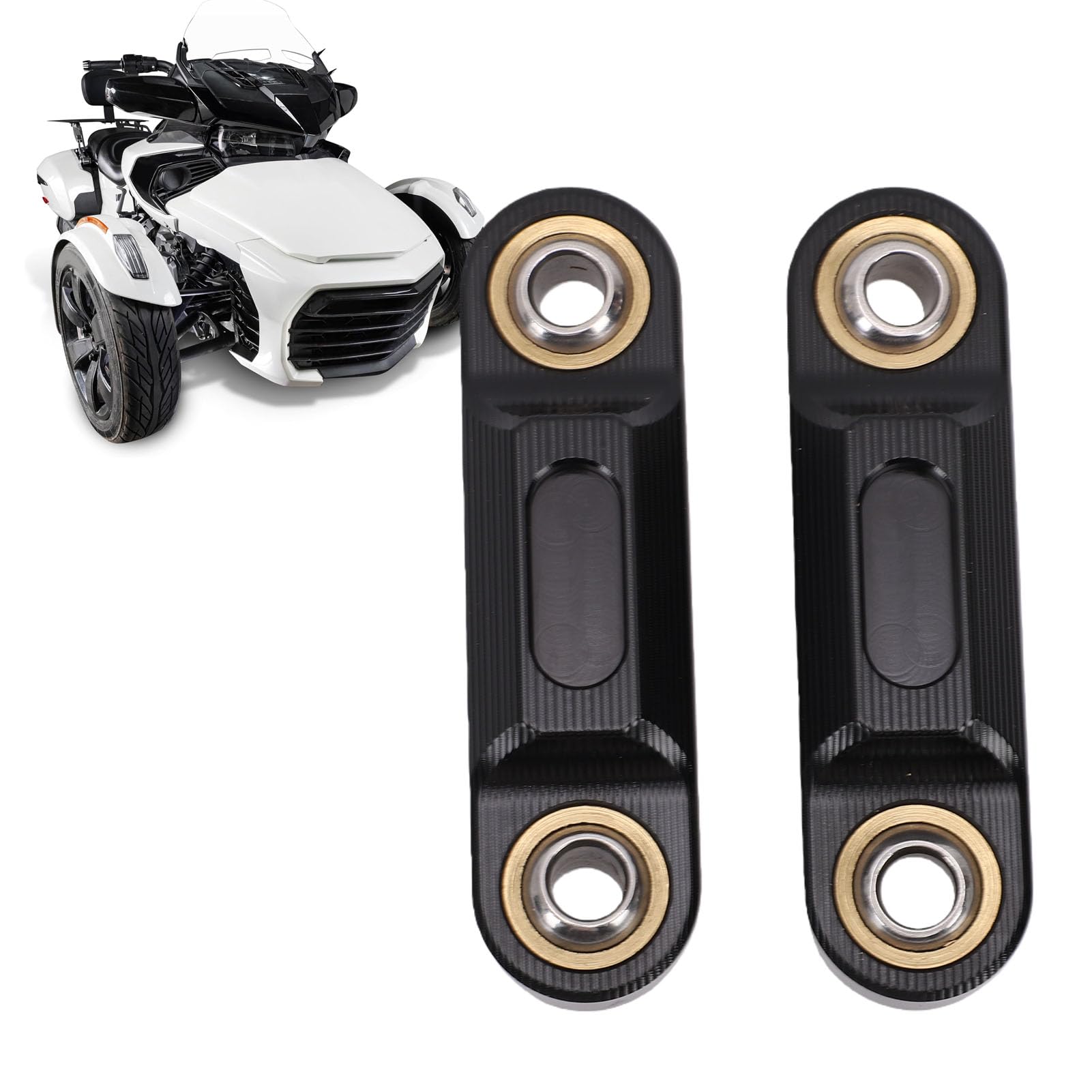 Yosoo Biellettes de Barre Anti-Roulis, Liaison Cylindrique de Remplacement en Alliage D'Aluminium Conception à Double Roulement pour F3 RT ST RS 2013-2025 (BLACK)