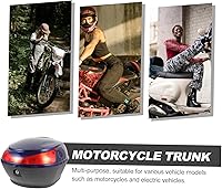Vista 4 de Tronco de motocicleta caja trasera de coche eléctrico almacenamiento de equipaje duradero resistente a la intemperie fácil montaje