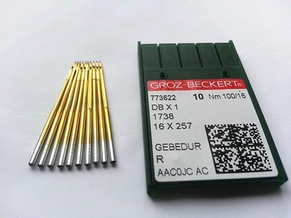 50PCS GROZ-BECKERT INDUSTRIAL SEWING MACHINE BALLPOINT NEEDLES Sewing Machine Needles DB1 Dbx1 1738 16X231 (70/10 80/12 90/14 100/16 110/18),5 size,10 per size