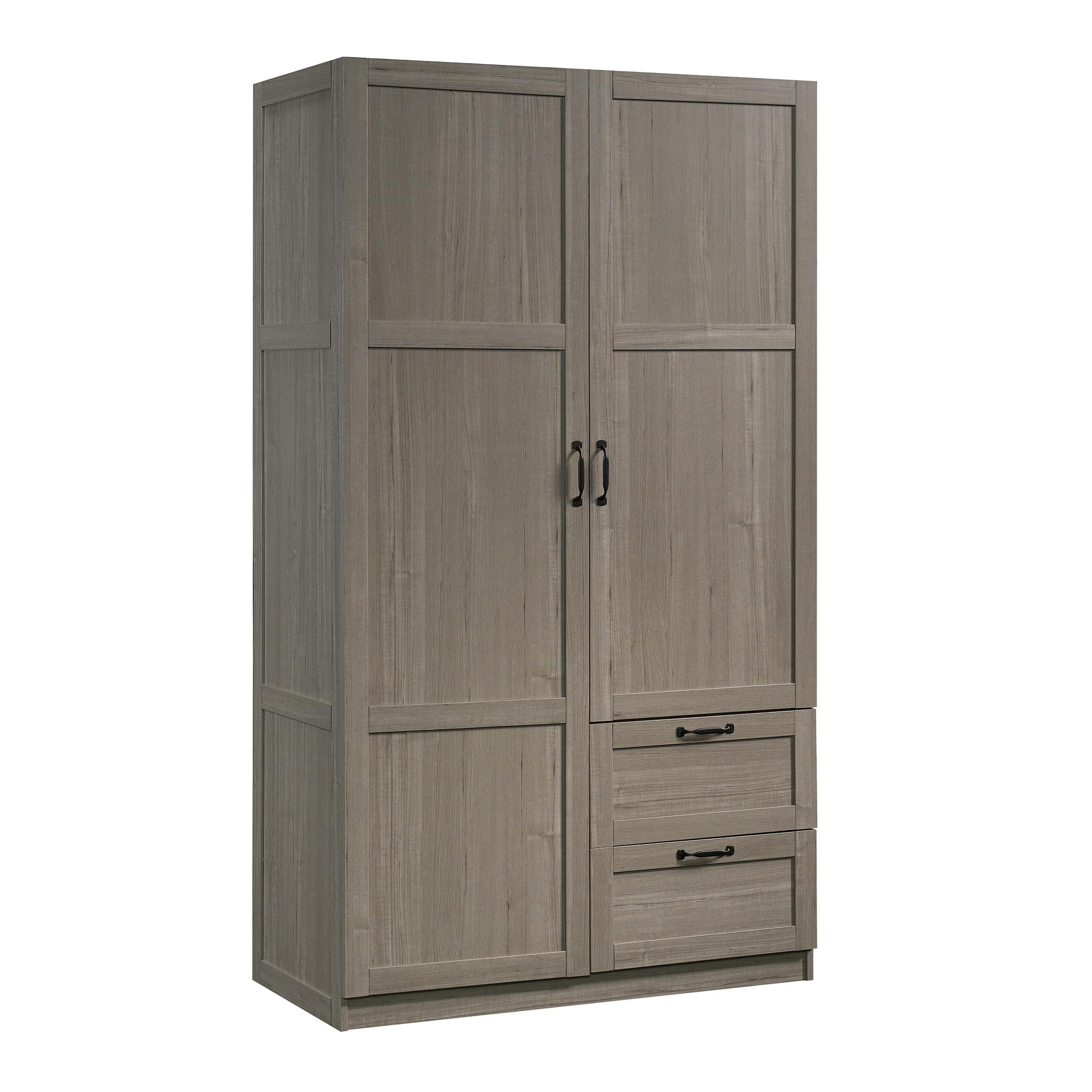 Sauder Miscellaneous Storage Cabinet, L: 40.00" x W: 19.45" x H: 71.10", Silver Sycamore Finish