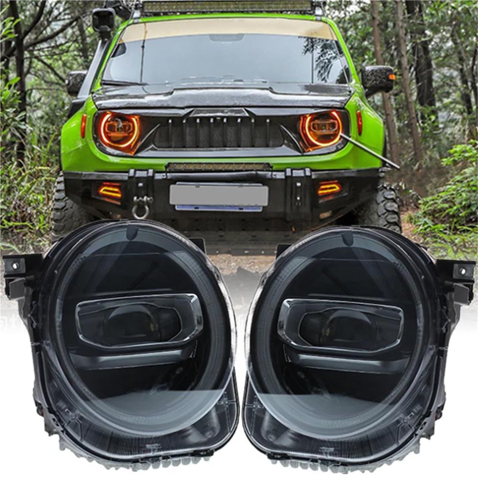 Migliora la sicurezza della guida notturna Accessori Per Fari Anteriori Auto Per Jeep Per Renegade 2016 2017 2018-2021 Gruppo Plug And Play
