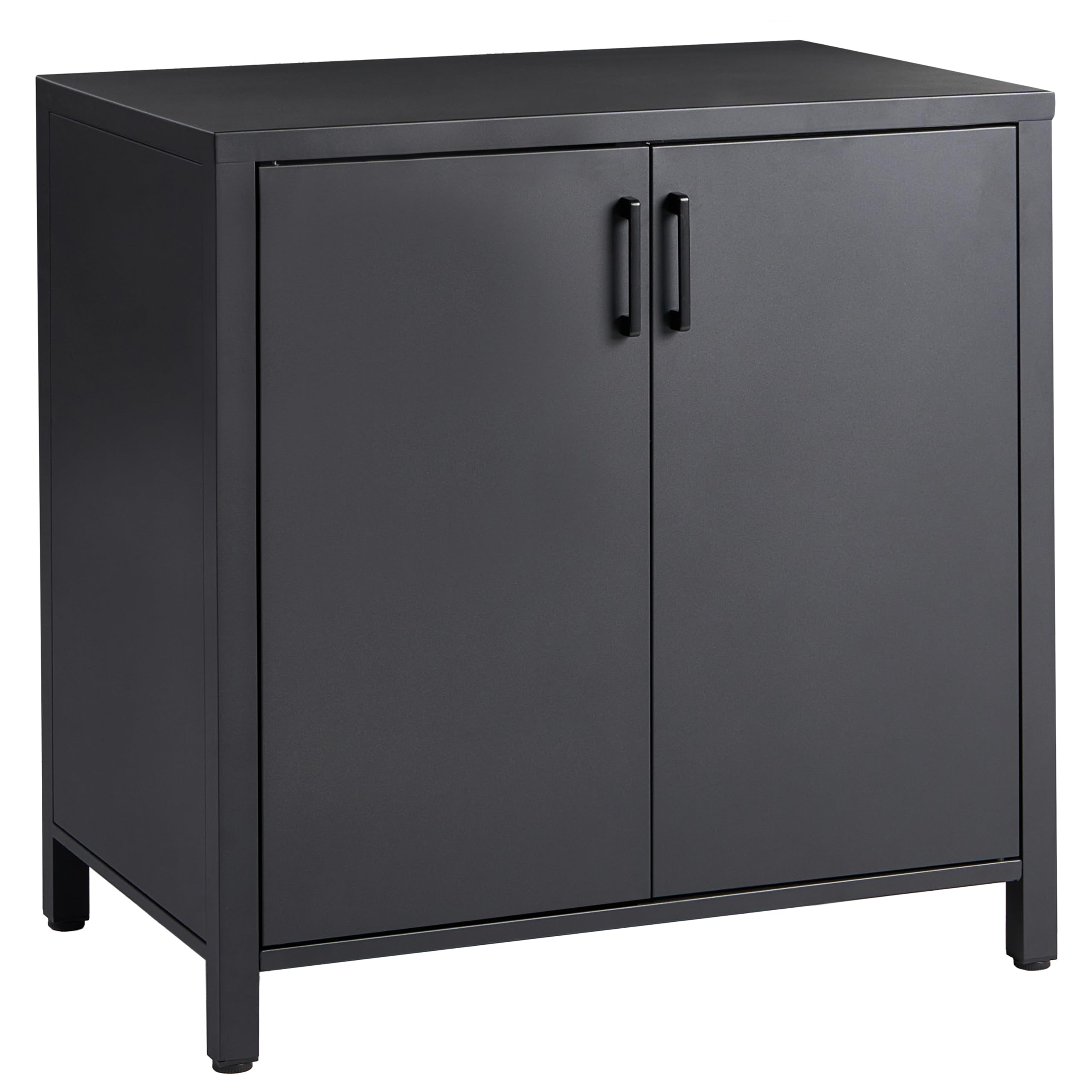 Beliani Conjunto de Cocina de Exterior de Metal Armario de Aluminio con Recubrimiento en Polvo con Fregadero 305 x 60 x 90 cm Gris Grafito Rocha
