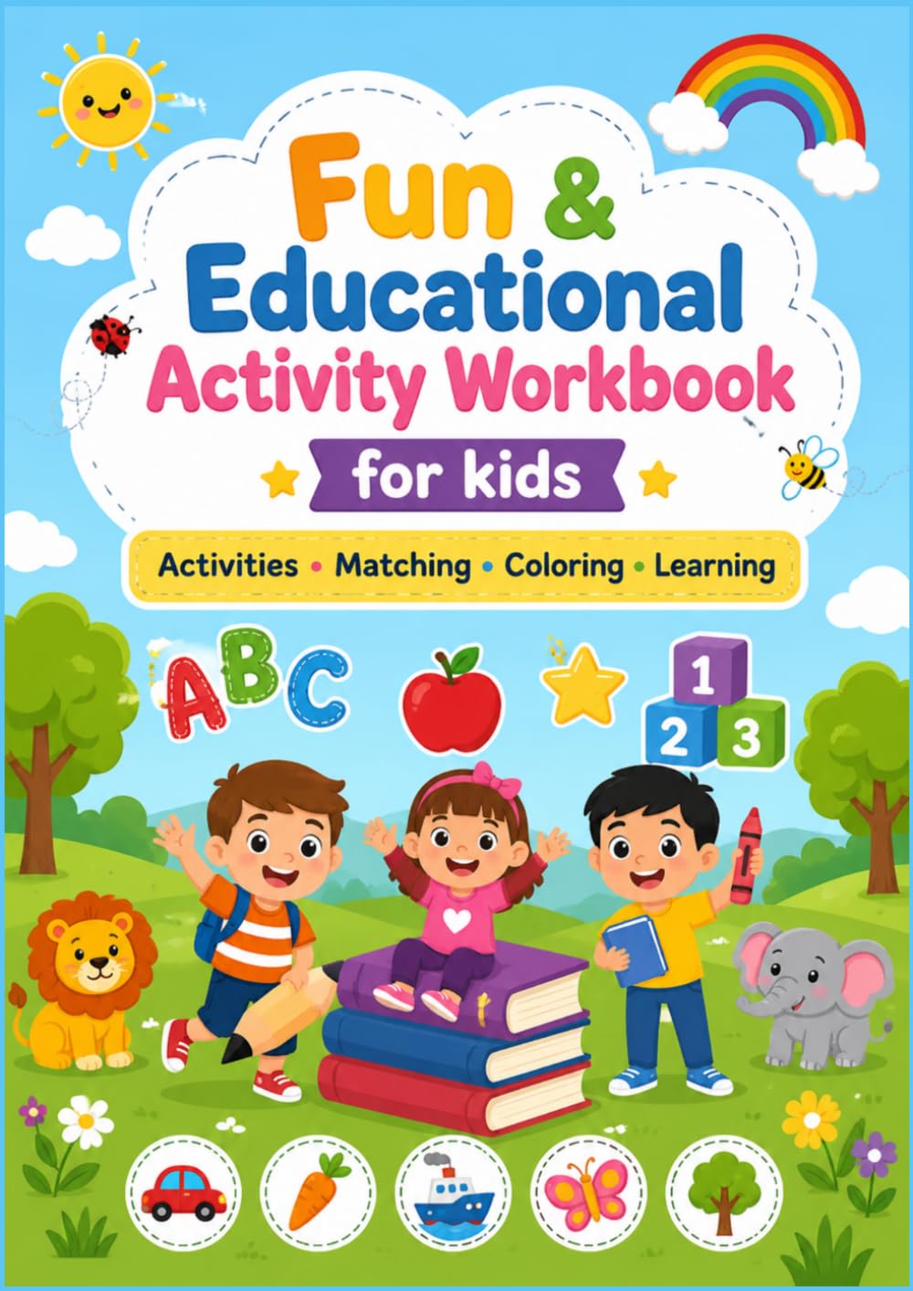 Fun & Educational Activity Workbook for Kids