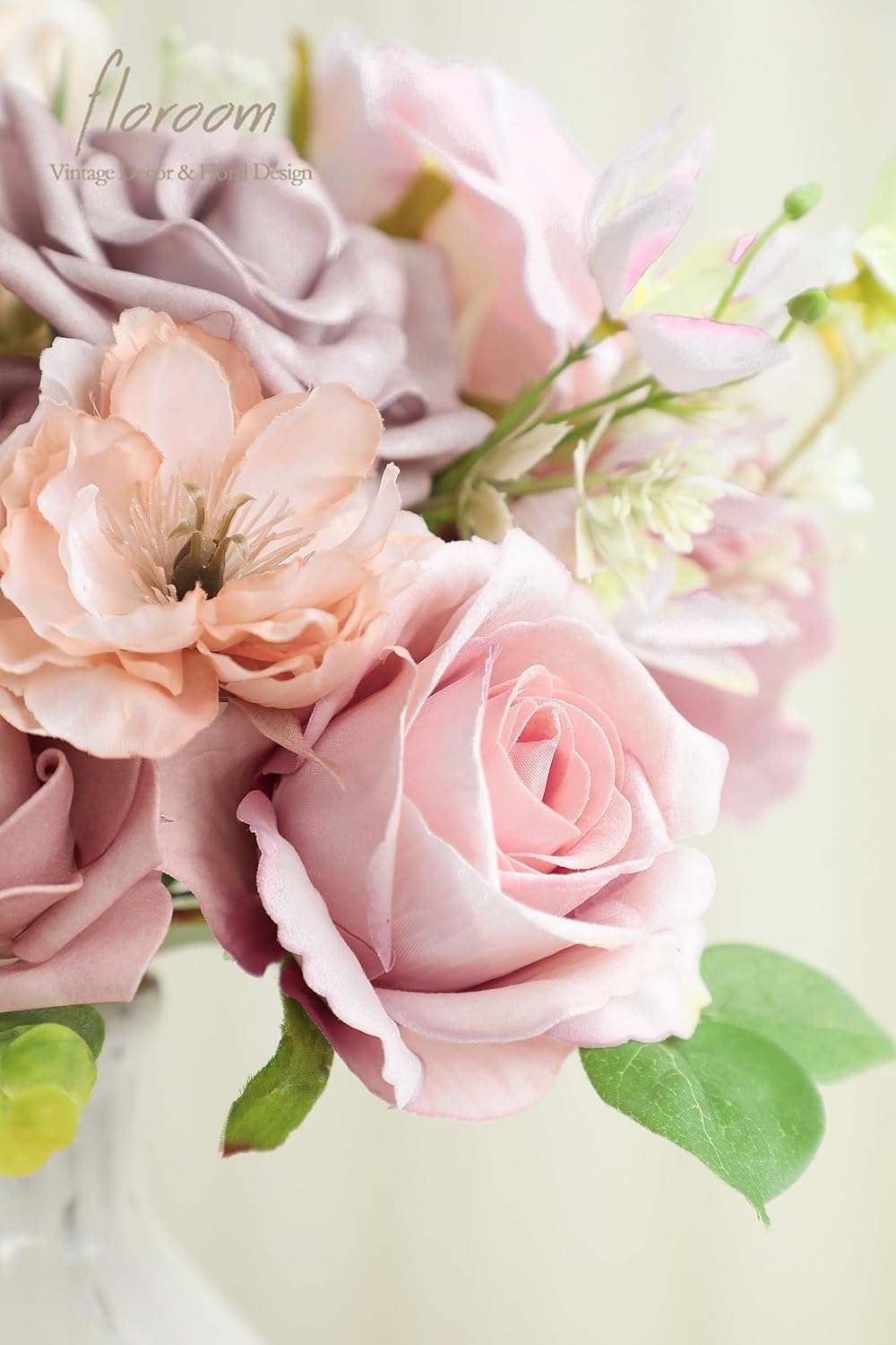 Floroom Dusty Rose Artificial Flowers Fake Roses Peonies and Greenery Combo Box Set for DIY Wedding Bouquets Bridal Shower Centerpieces Floral Arrangements Party Tables Home Decorations - Image 6