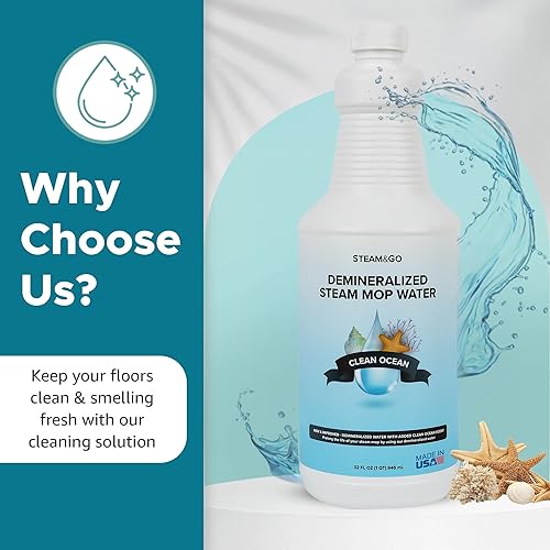 Miniatura 3 de Steam & Go Agua Desmineralizada - Limpiador Multisuperficie, Sin PVC Listo para Usar para Trapeadores y Vaporizadores de Piso - Ideal para