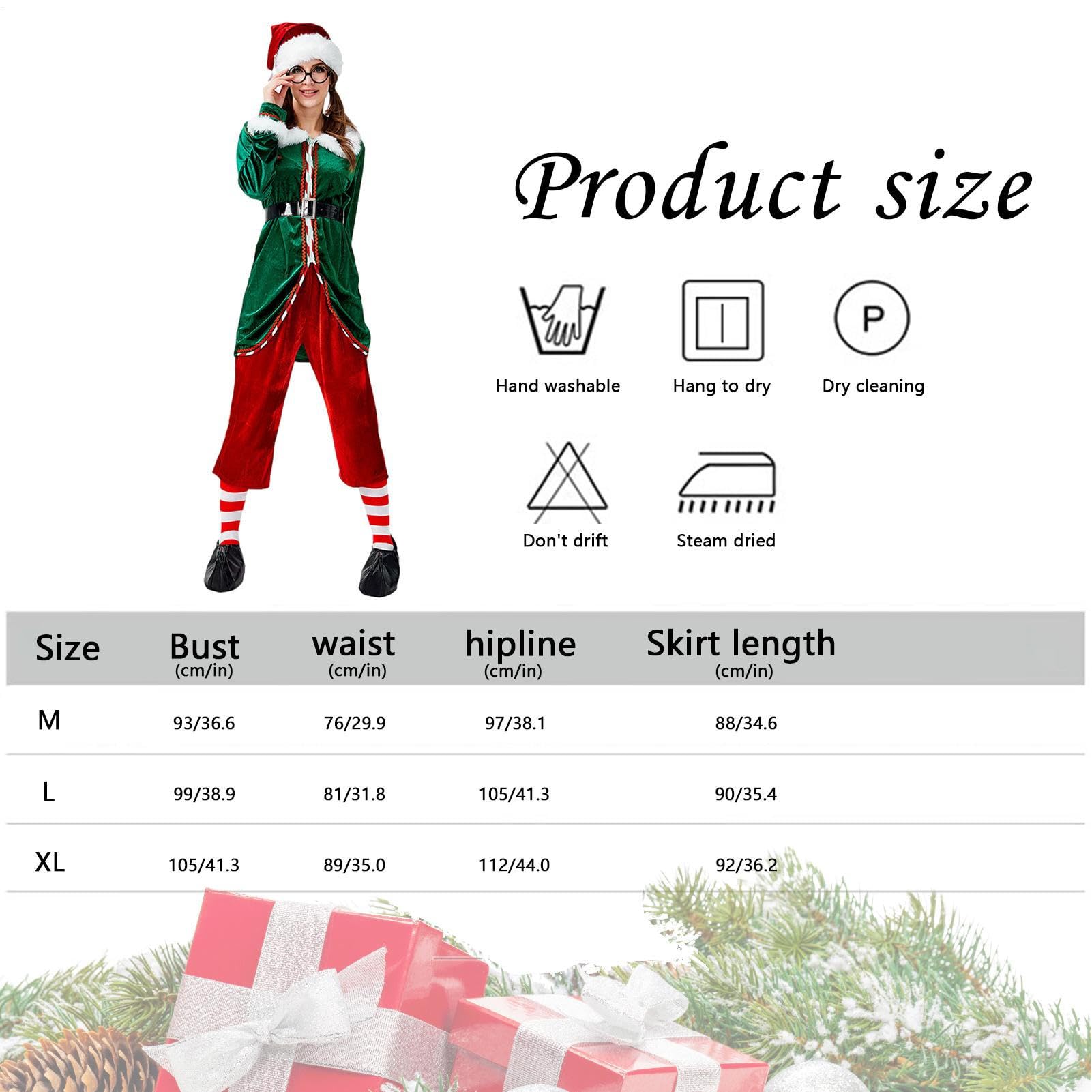 Genérico Disfraces De Elfo De Navidad Para Mujer,Disfraz De Cosplay De