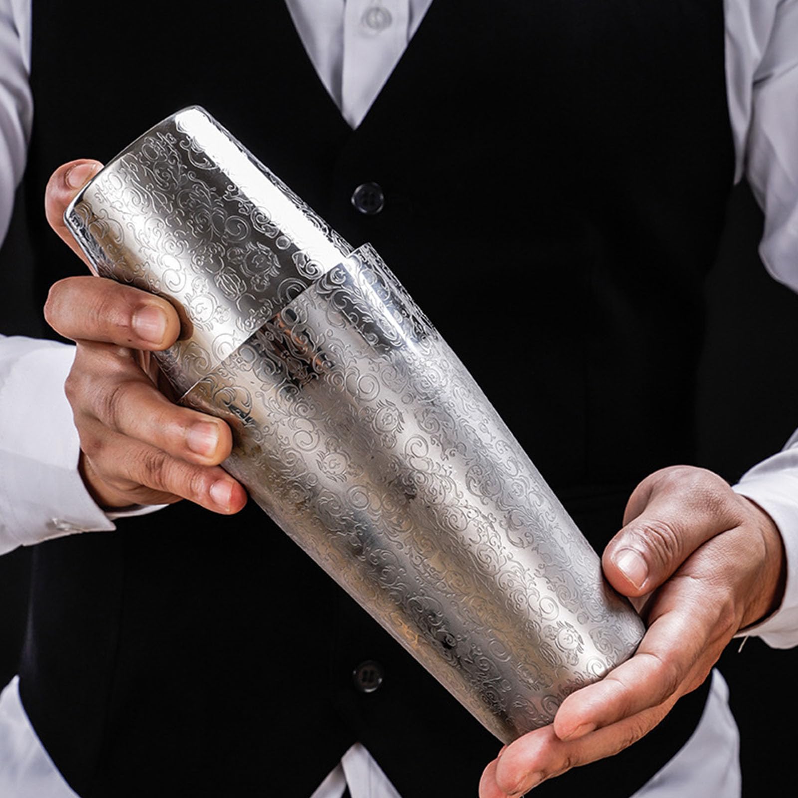 Shaker à cocktail en acier inoxydable 304 avec poignée ergonomique - Outil de barman professionnel