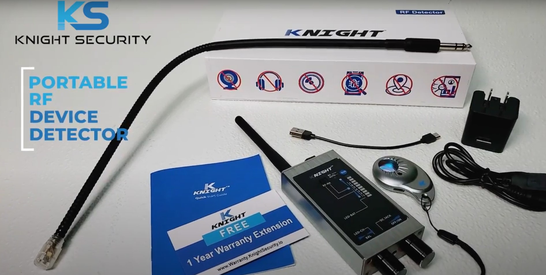 Watch KNIGHT Hidden Camera Detector RF Detector and Bug Detector on ...