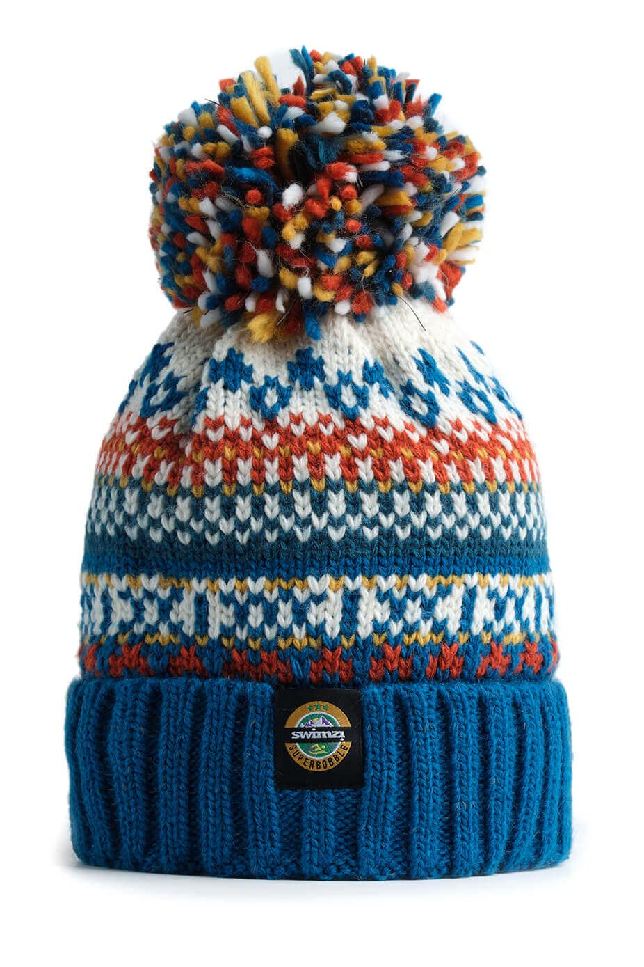 Reflective Adult Bobble Hat Nordic FJord Knit Winter Outdoors Visibility