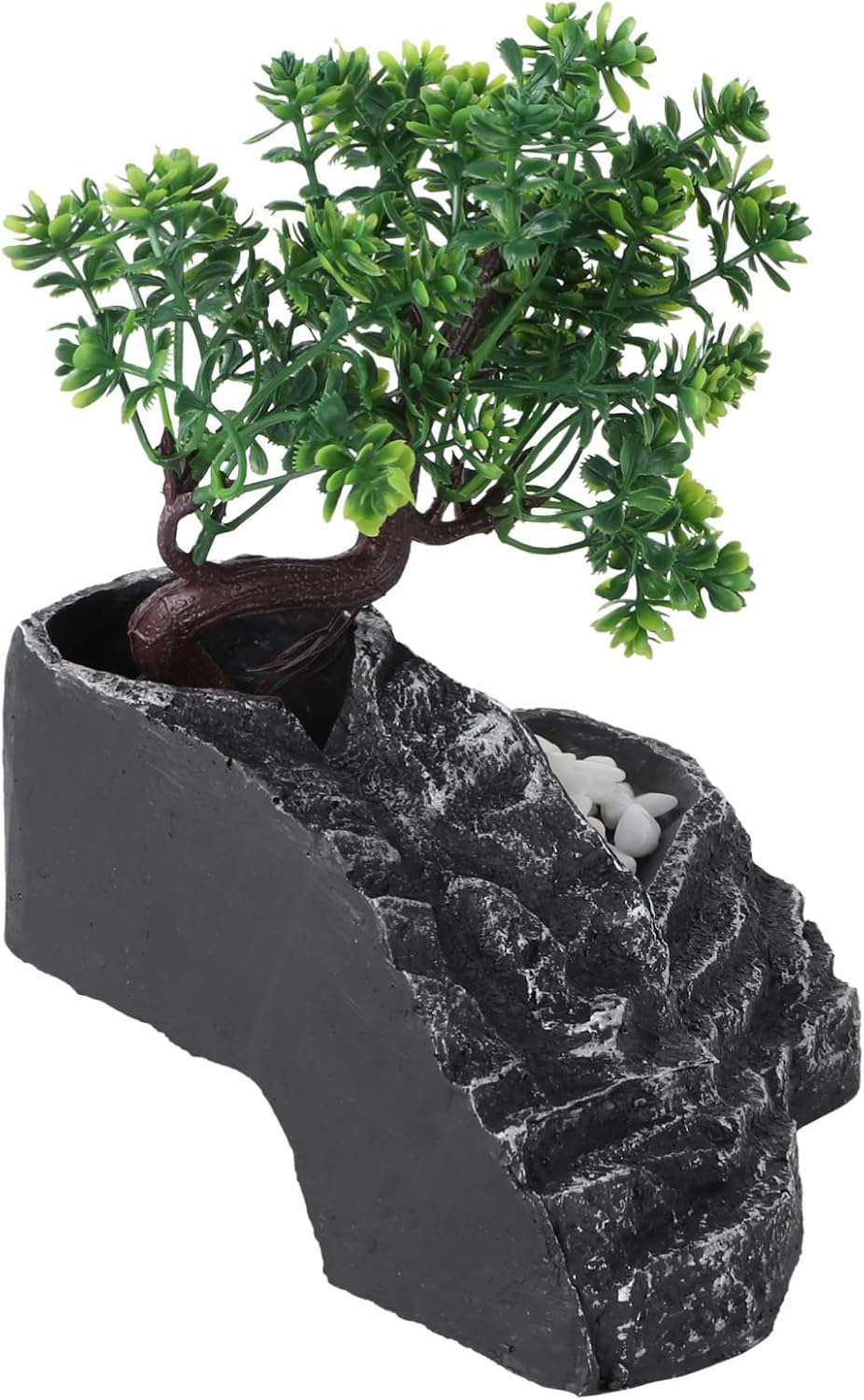 iplusmile 1 Set Decoración Cueva Hábitat Adorno De Resina Arte Artificial Escondite Decoración Reptil Descansando Paisaje Paisajismo Tortuga Simulación Árbol Artesanía con
