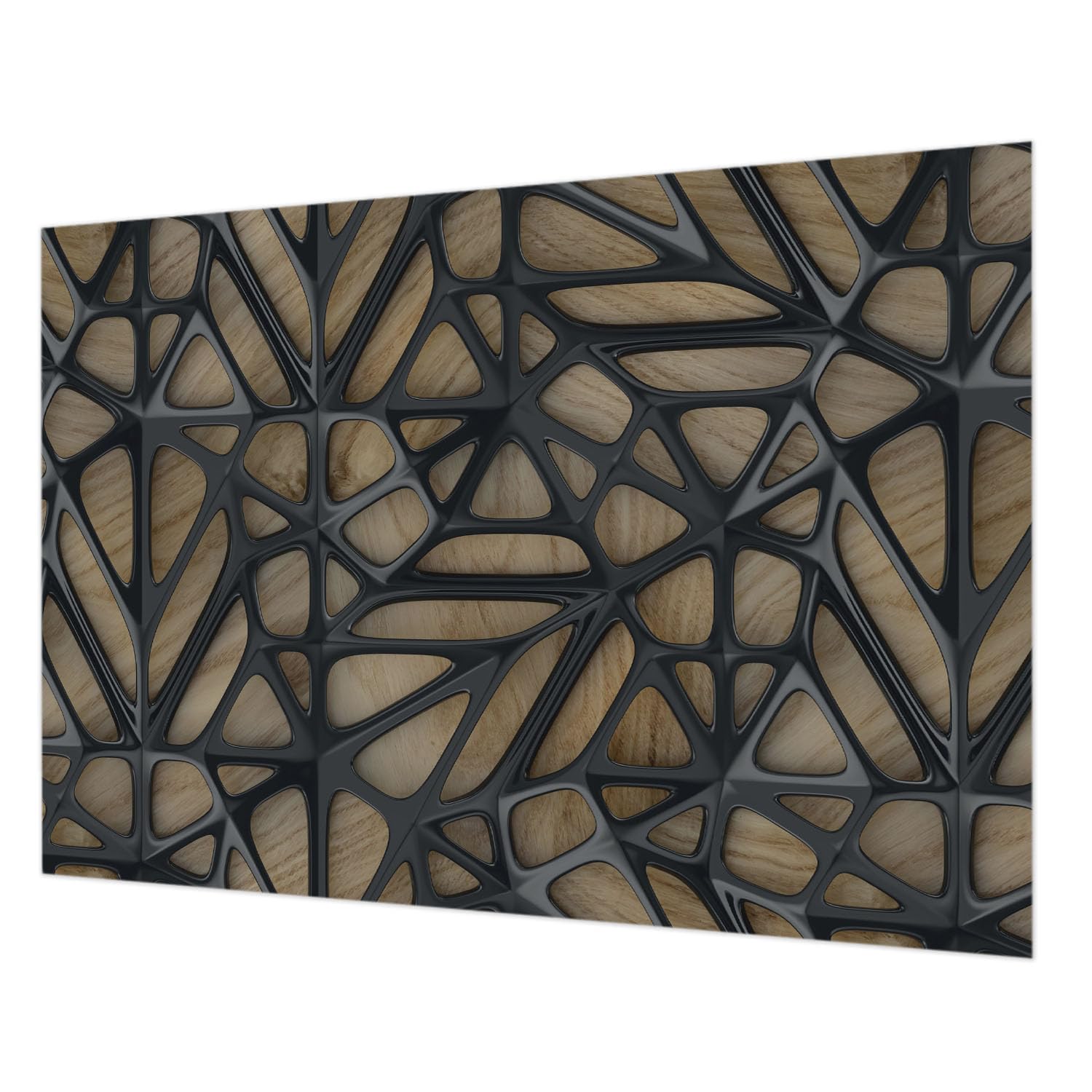 Papier peint intissé facile à nettoyer Tulup décor bois 208x146 cm