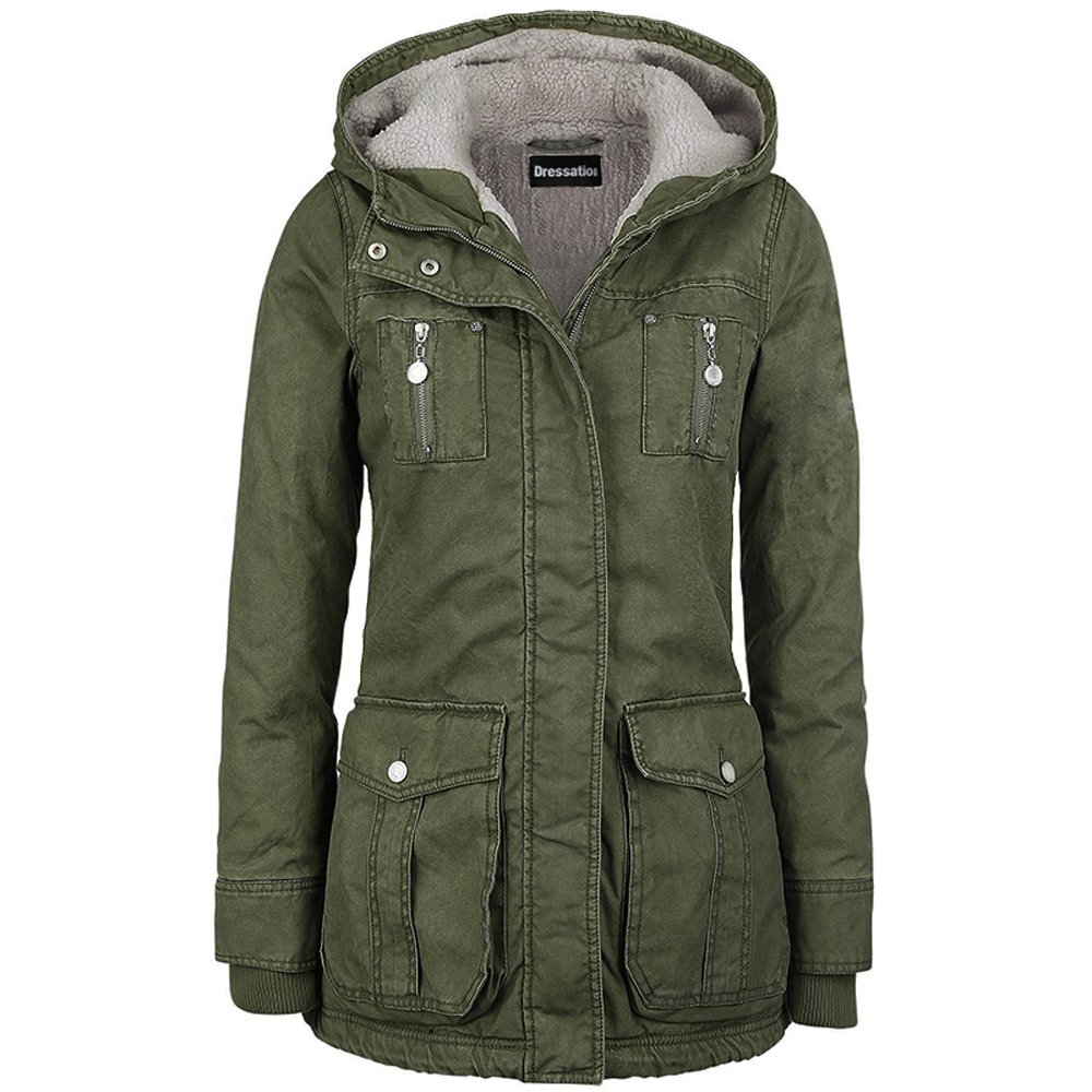 Women's Military Hooded Warm Winter Coats