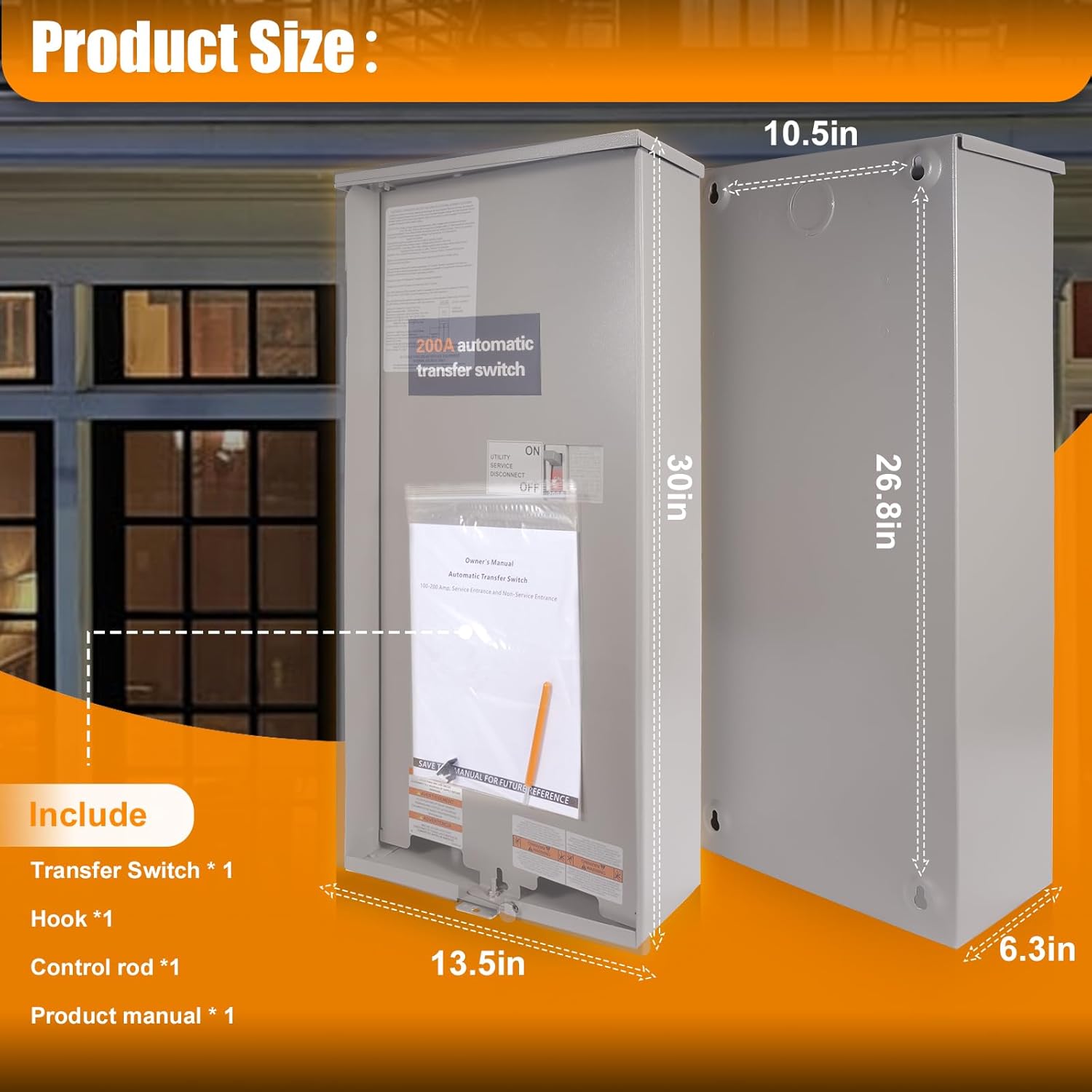 200 Amp Automatic Transfer Switch with Power Management Replacement for Generac RXSW200A3 NEMA 3R Aluminum Enclosure Indoor and Outdoor Use Compatible with Evolution and Nexus Generator Controllers