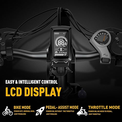 Miniatura 4 de Heybike Ranger - Bicicleta eléctrica plegable de 20 x 40 para adultos bicicleta eléctrica escalonada con motor de 500 W batería extraíble de 48 V 15