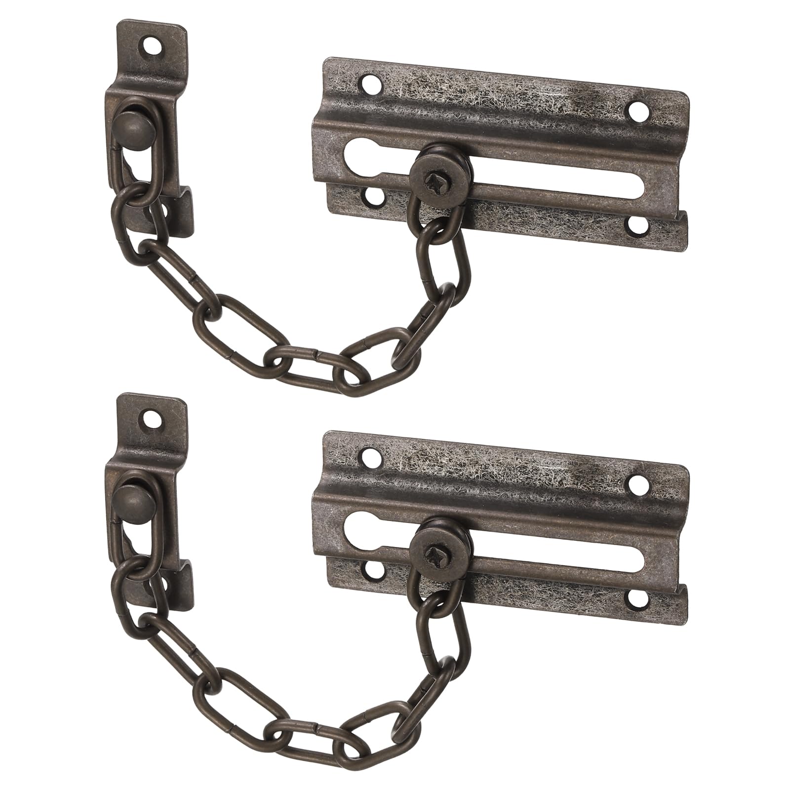 Chaîne de verrouillage de porte M METERXITY en acier bronze | Lot de 2
