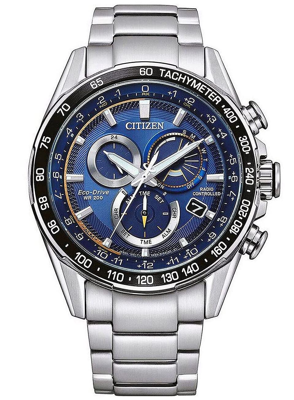 Citizen Men's Chronograph Eco-Drive Watch with a Stainless Steel Band Blue