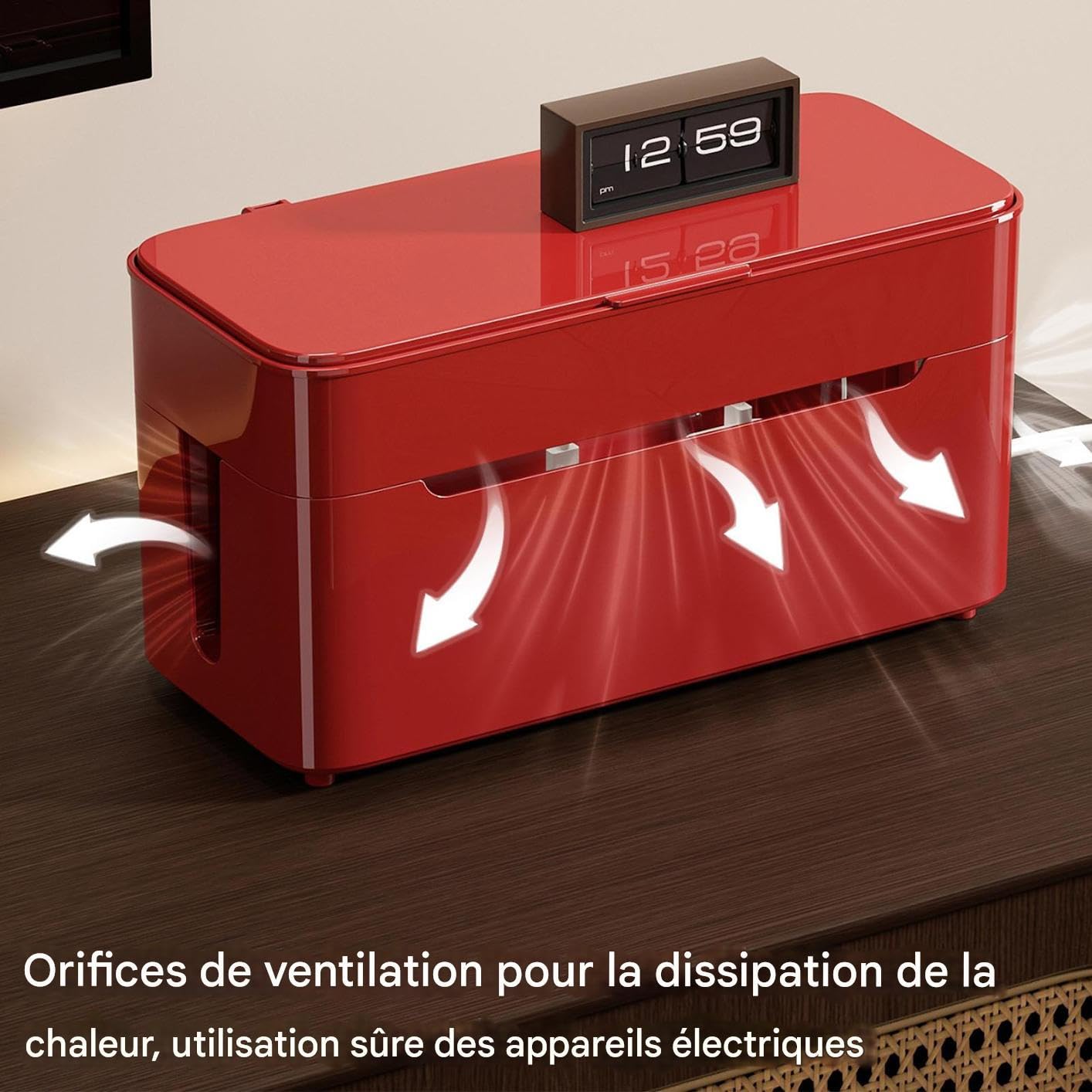 Boîte à Câbles Rangement De Fils De Bureau Avec Roulettes