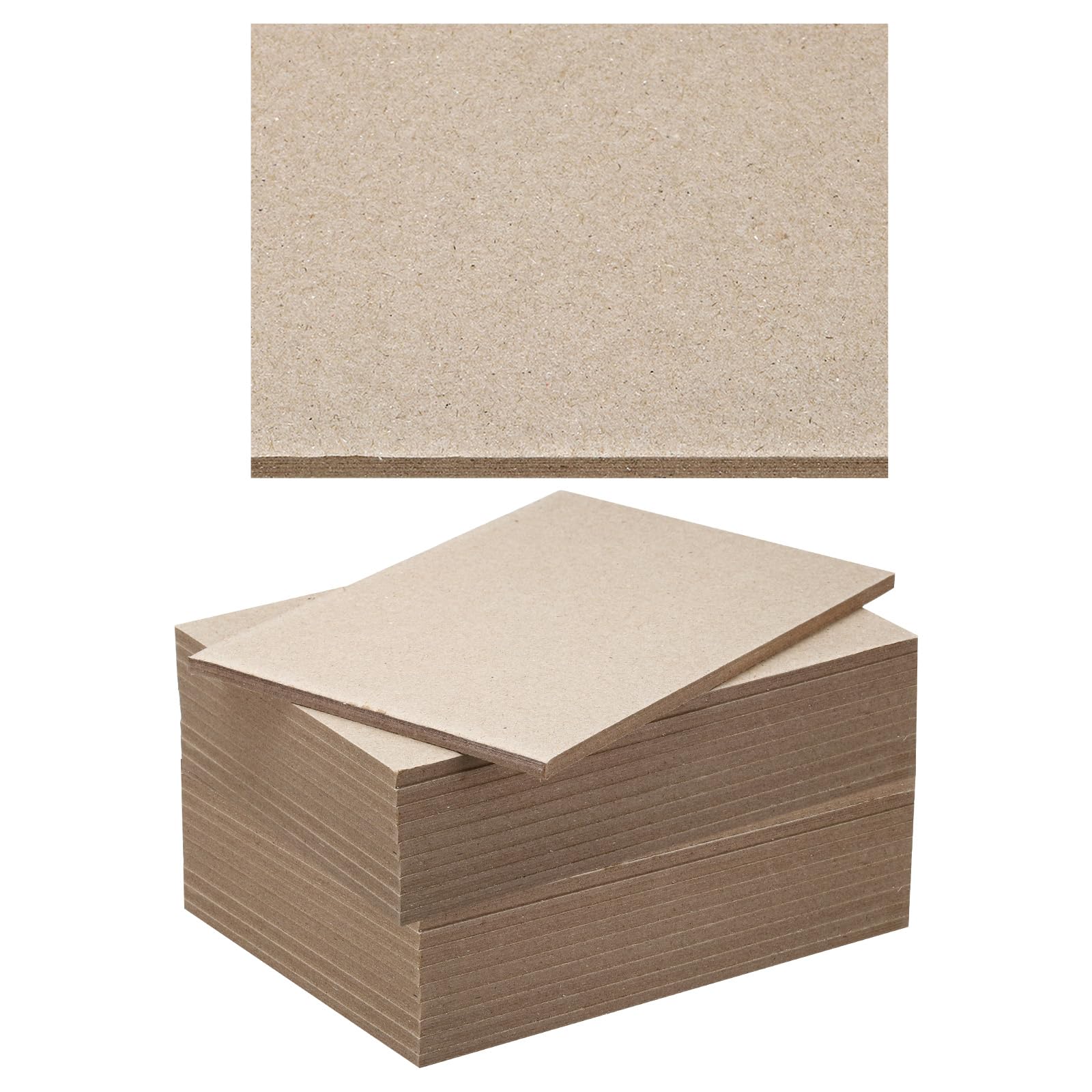 PATIKIL 7x5x0.2" Chipboard Sheets, 20Pcs Thick Book Board Binders Board Sturdy Bookbinding Supplies for Book Binding Cover Gray