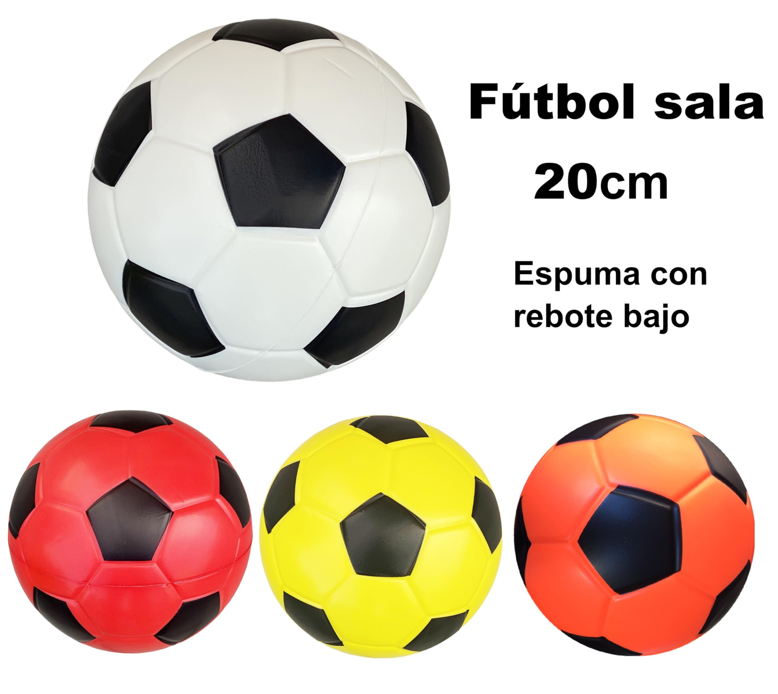 Balón de fútbol sala espuma rebote bajo