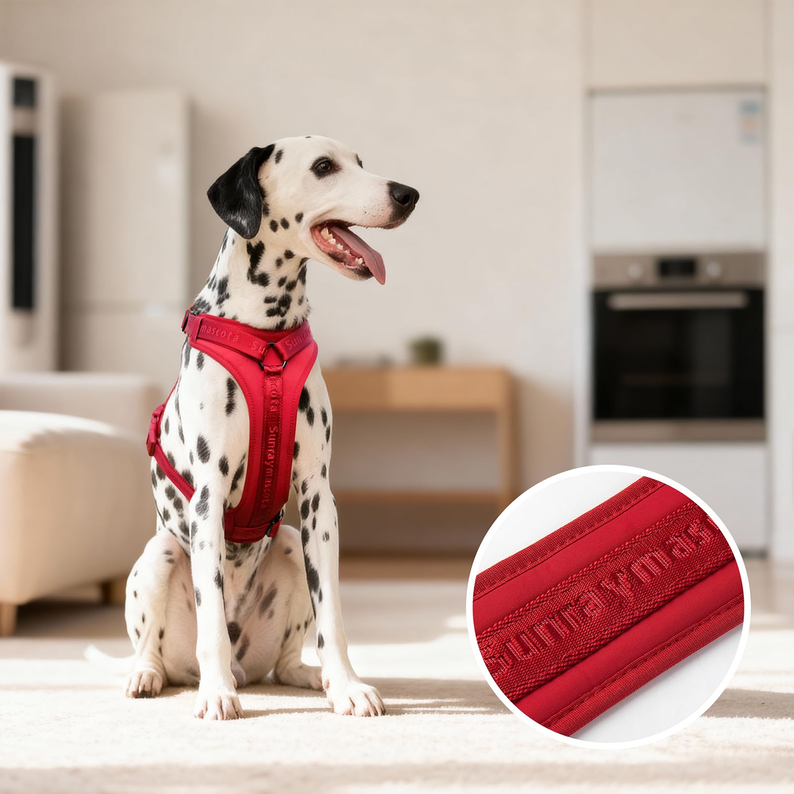 Hundegeschirr mit weicher Lycra-Polsterung, atmungsaktiver Komfortweste aus Mesh, Verstellbarer Größe für kleine, mittlere und große Rassen, mit Zwei Schnallen, sicheres(Burgunderrot,M)