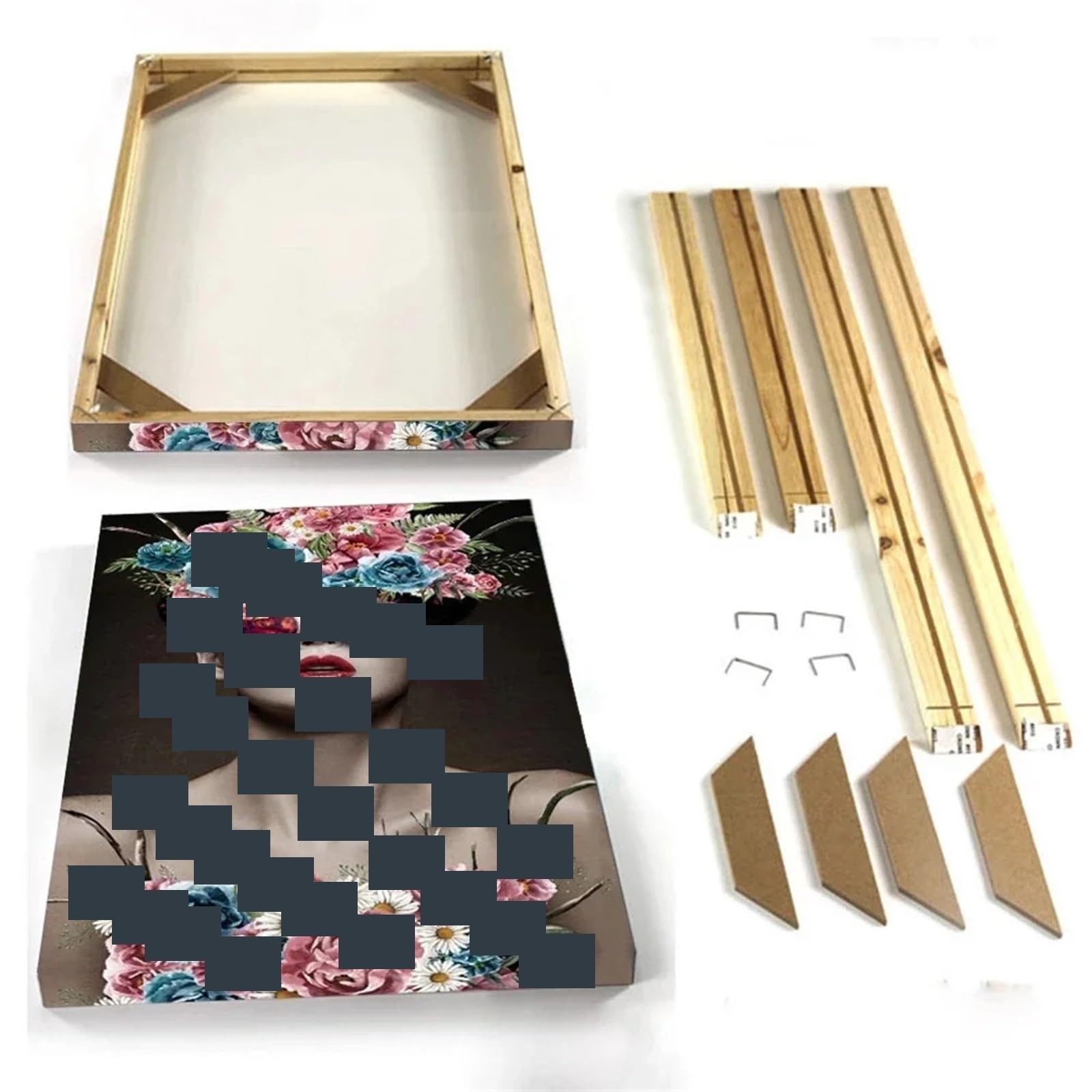 photo frame kits Wood Frame For Canvas Painting Pictures Factory Provide Diy Wall Photo Posters Oil for crafts party school projects(Width 30cm,Height 30CM)