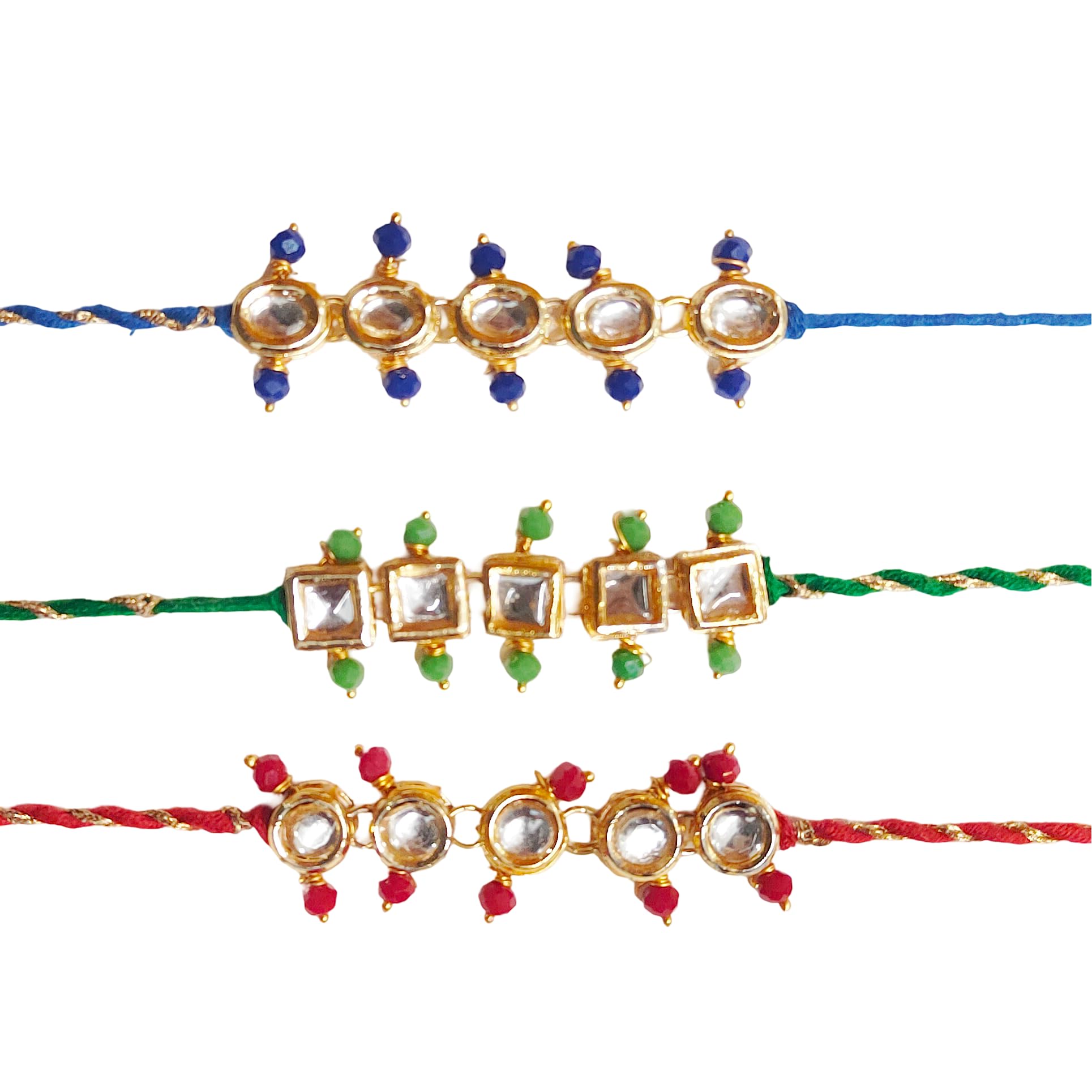 The Knot Company Set Of 3 Boys Kundan Rakhi for Rakshabandhan with Tika and Greeting Cards - Rakhi Kundan for Brother Bhabhi Girls Bhaiya (B0D8H9TD9S) Amazon Price History, Amazon Price Tracker
