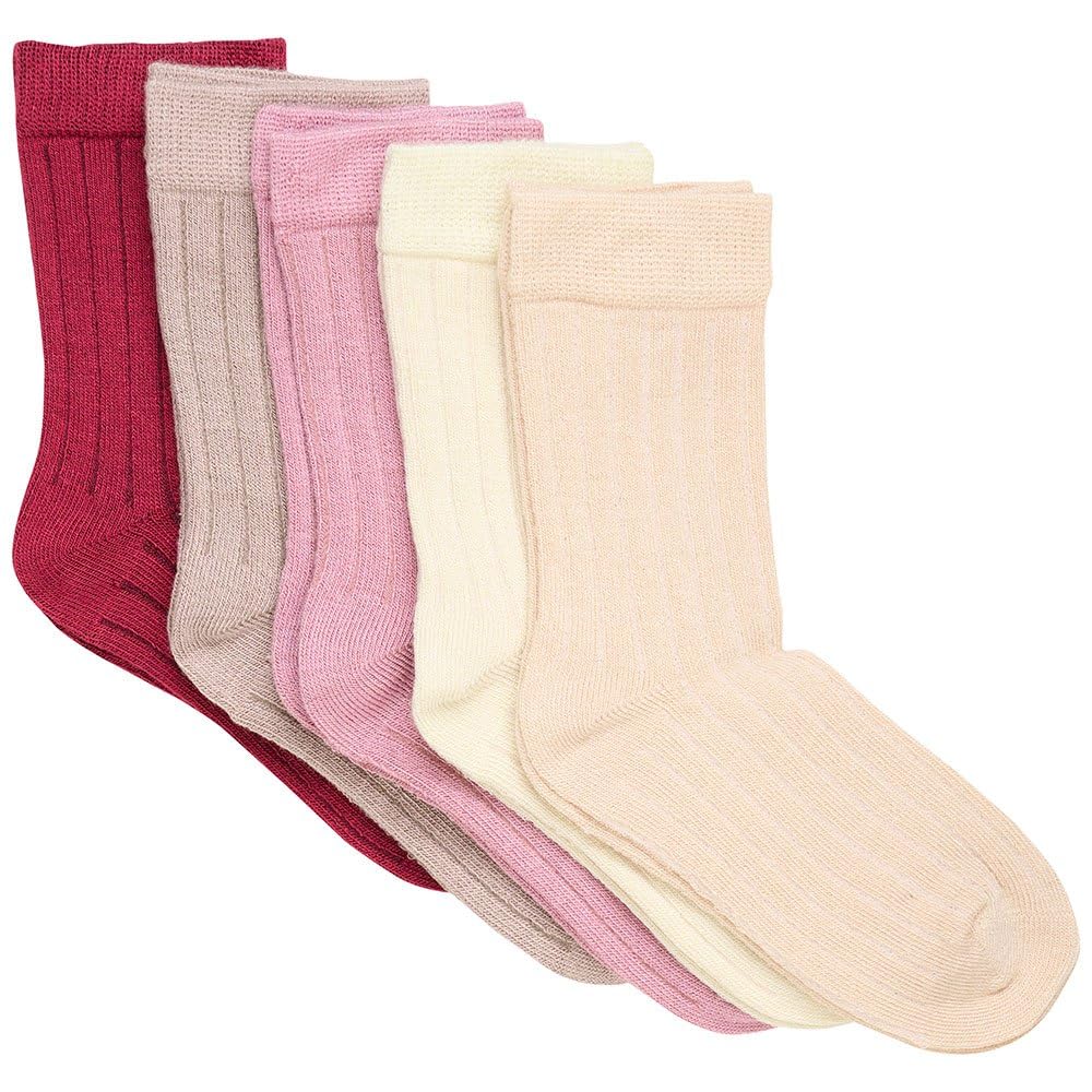 MINYMO Skarpety dziecięce uniseks z wiskozy bambusowej (5 sztuk), Orchid Haze, 35-38