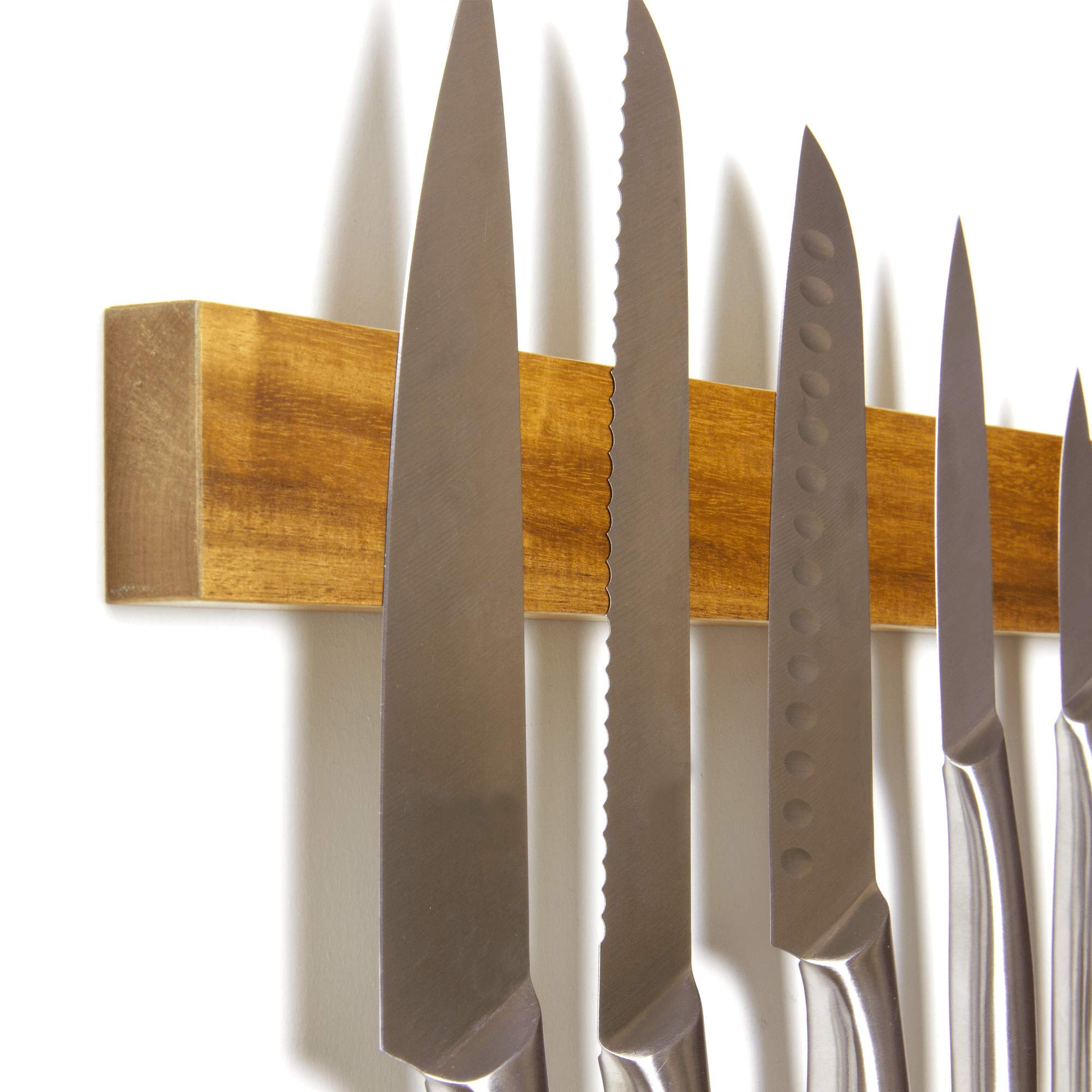 Magnetmesser Rack Acacia Für Küche, Zuhause, Garage, Büro und Schuppen