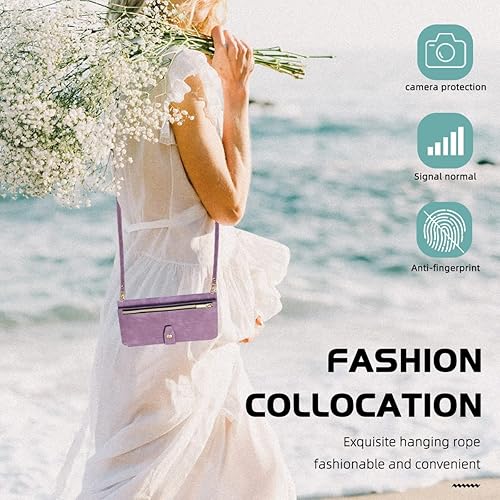 Miniatura 7 de Diseño para Samsung Galaxy S10 - Funda tipo cartera cruzada con ranuras para tarjetas de piel sintética, función atril, cierre magnético, con