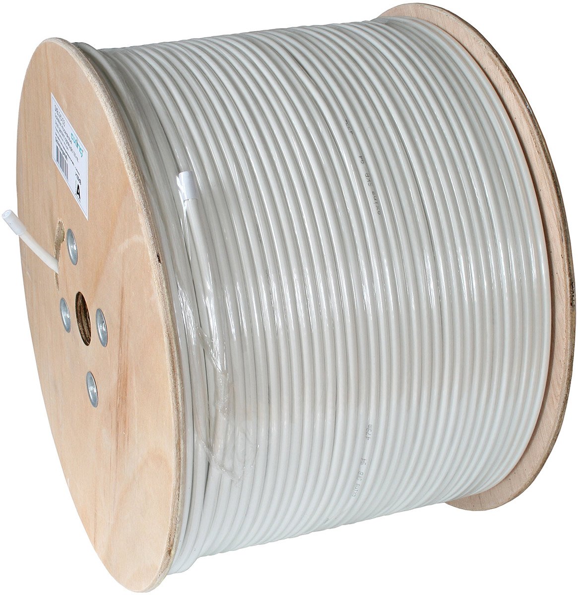 Axing SKB 94-03 cavo coassiale tripla schermatura 110 dB, 500 m tamburo, bianco