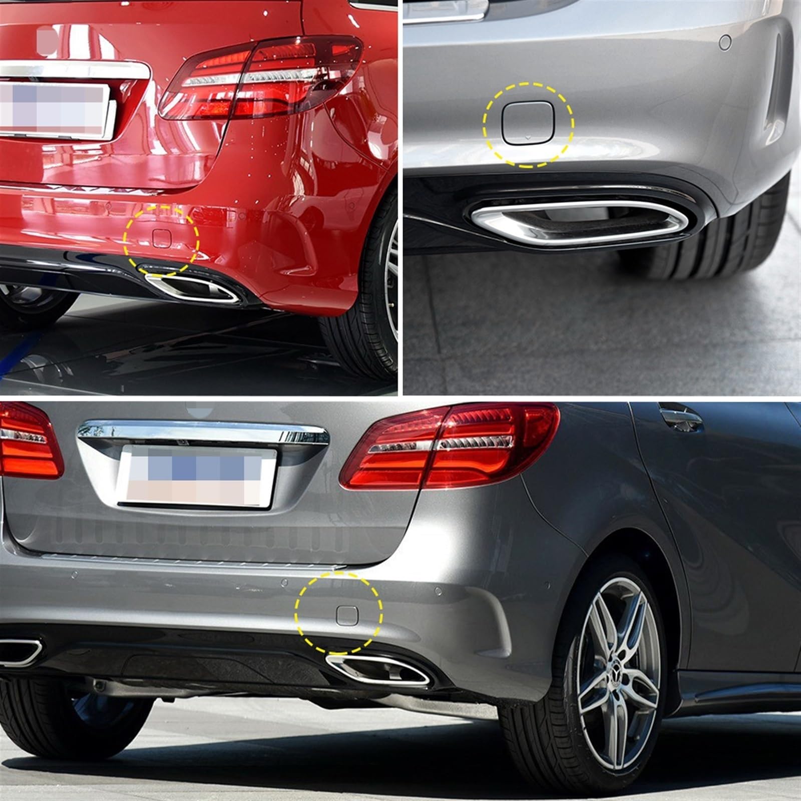 For Mercedes, W246 Sport Car Paraurti Posteriore Gancio di Traino Tappo Nero, for Benz, Classe B B180 B200 B220 B260 2014-2019 2468852100 Copertura del cappuccio dell'occhiello del gancio(Grey