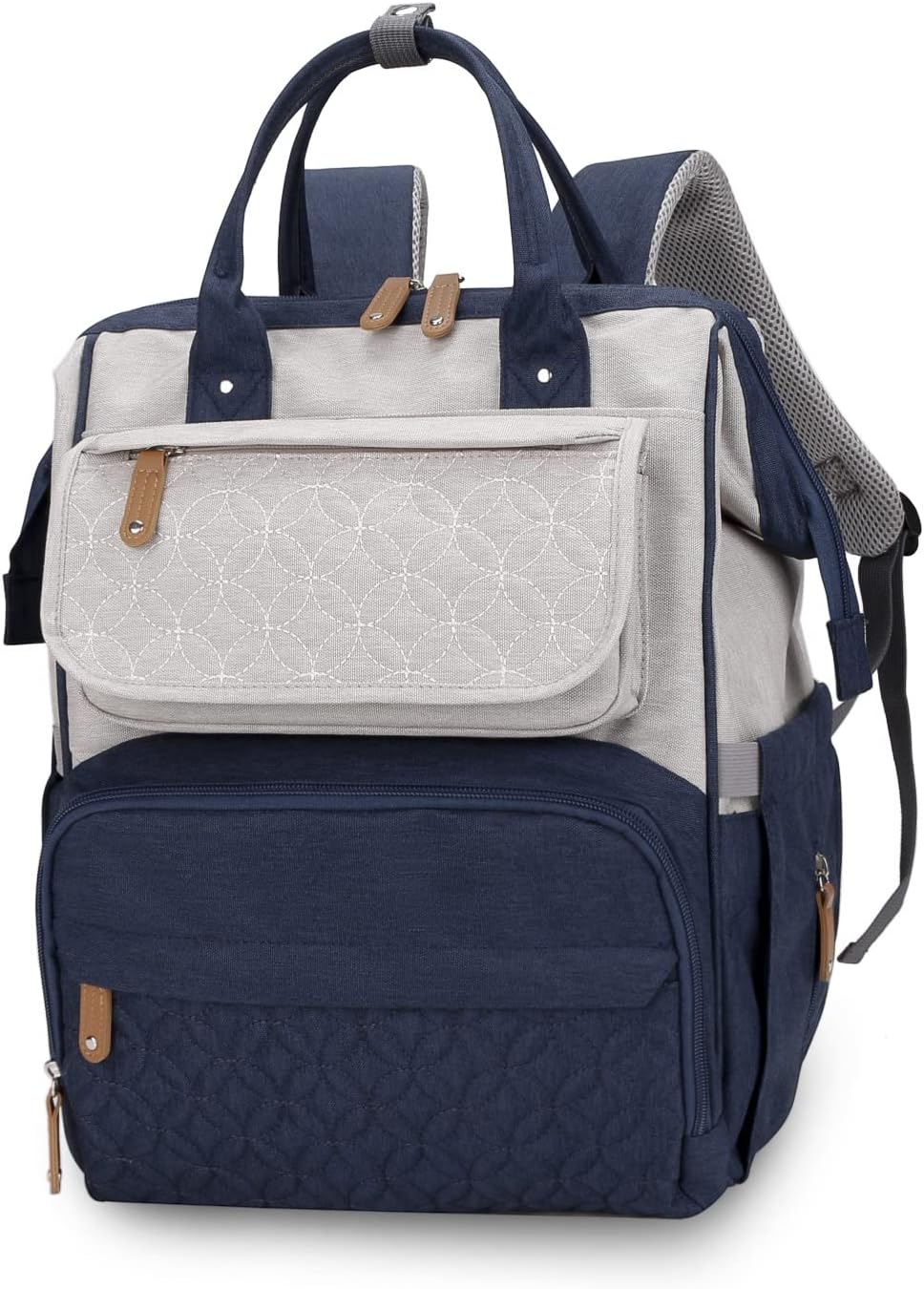 Lmbabter Diaper Bag Backpack,Diaper Bag Tote with Multi-Function Baby Bag with Adjustable Shoulder Strap Insulated Pockets (Blue)