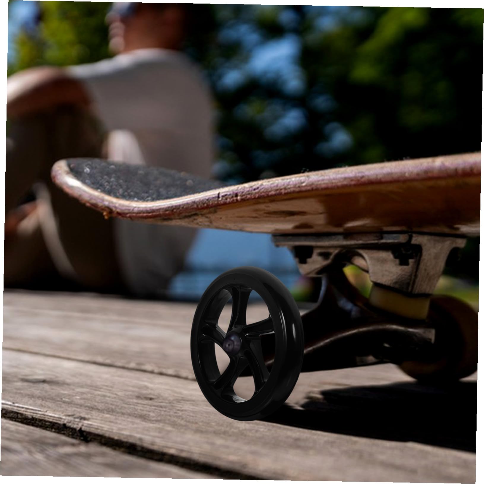 COLLBATH 2 Pièces Roues de Scooter PU Résistantes à l'usure Lot de Roues Flexibles pour Trottinette Fauteuil à et Skate Installation Facile