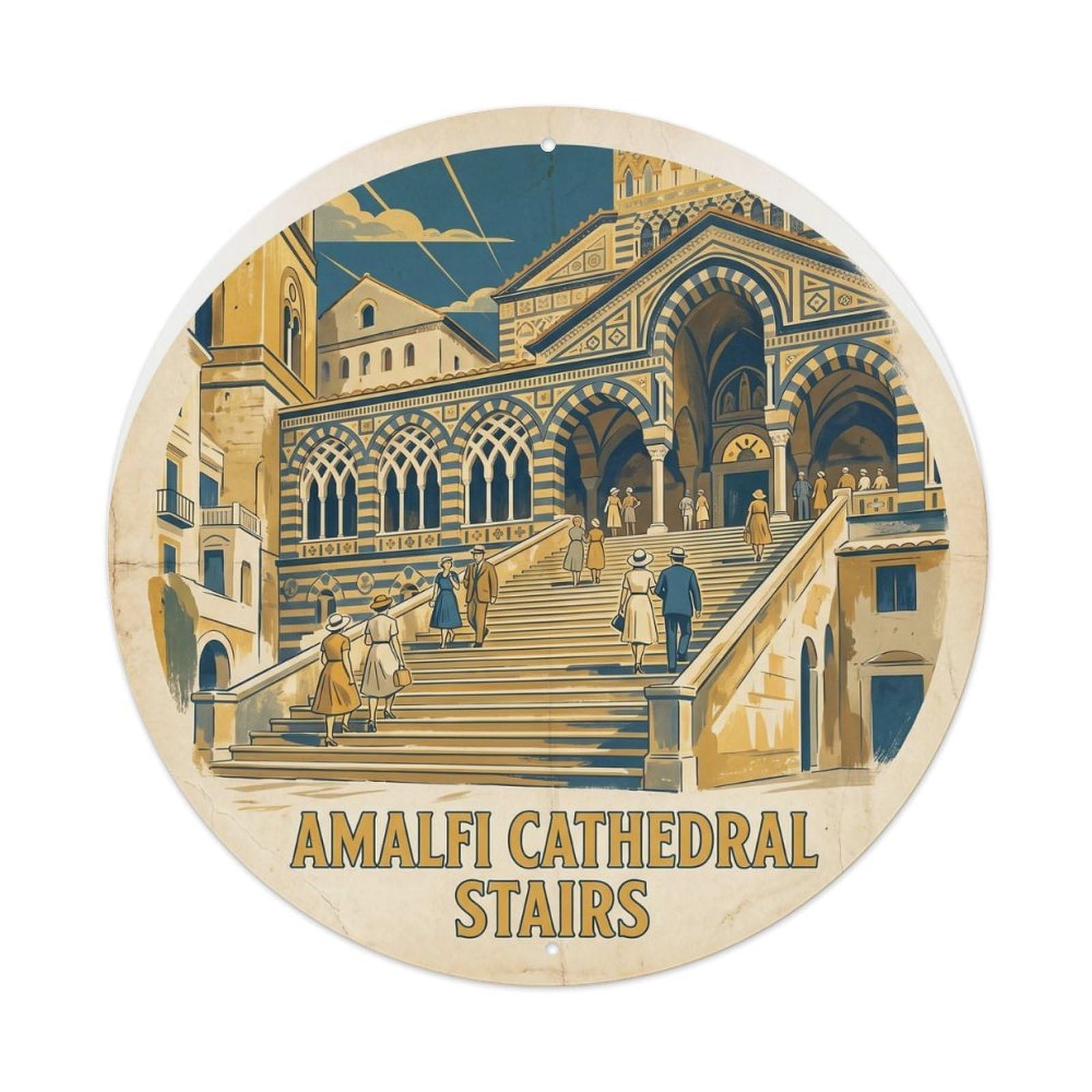 Amalfi Italy Scala Heritage Travel Classic Metal Tin Sign