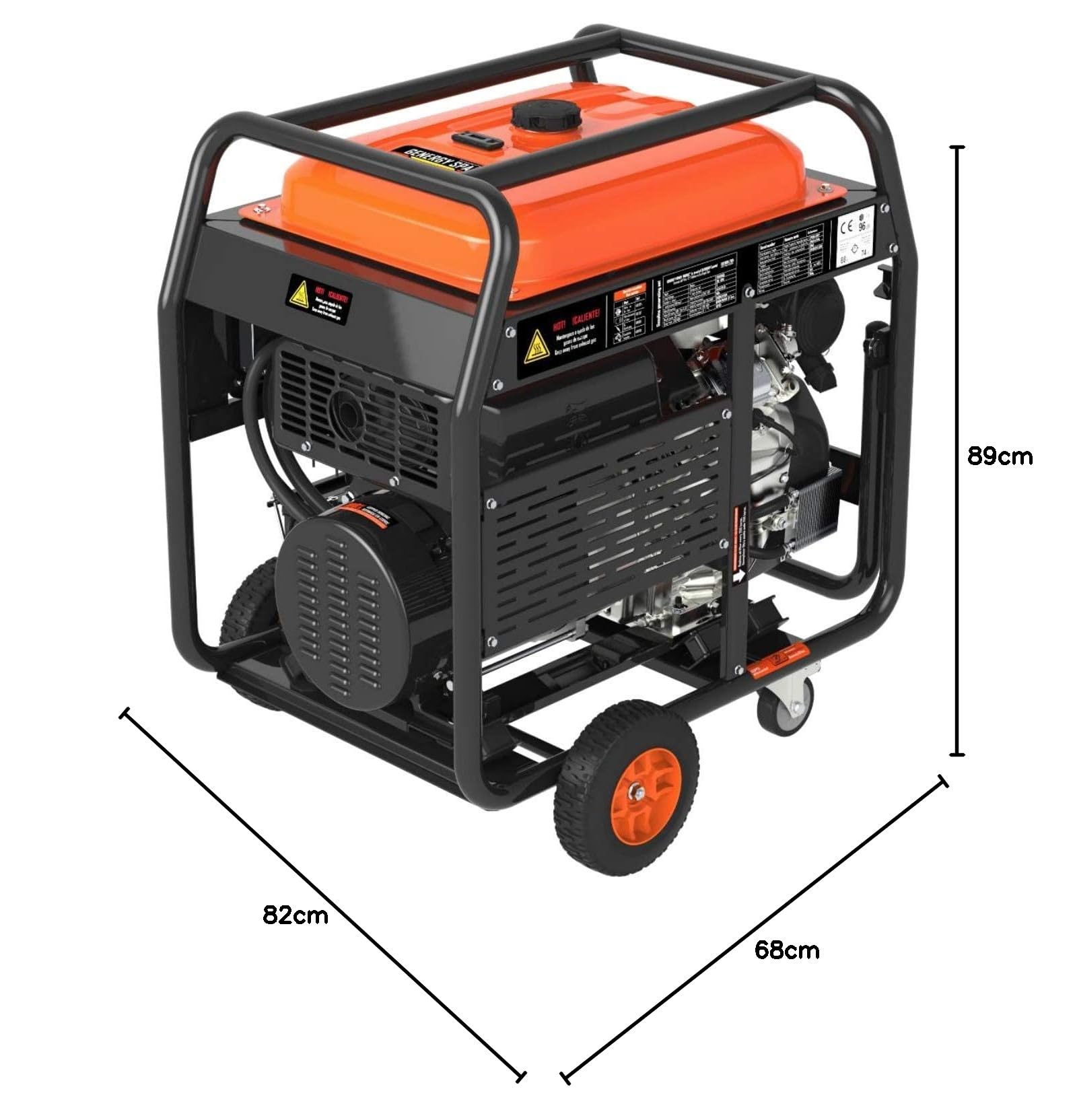 GENERGY Generatore di corrente a benzina 15 kVA 12.000 W professionale a benzina 12 kw, SVR – Smart Volt Regulation, 400 V 230 V E-Start, generatore di corrente 72 dBA 7 Mts LpA – GENERGY by Tools.de