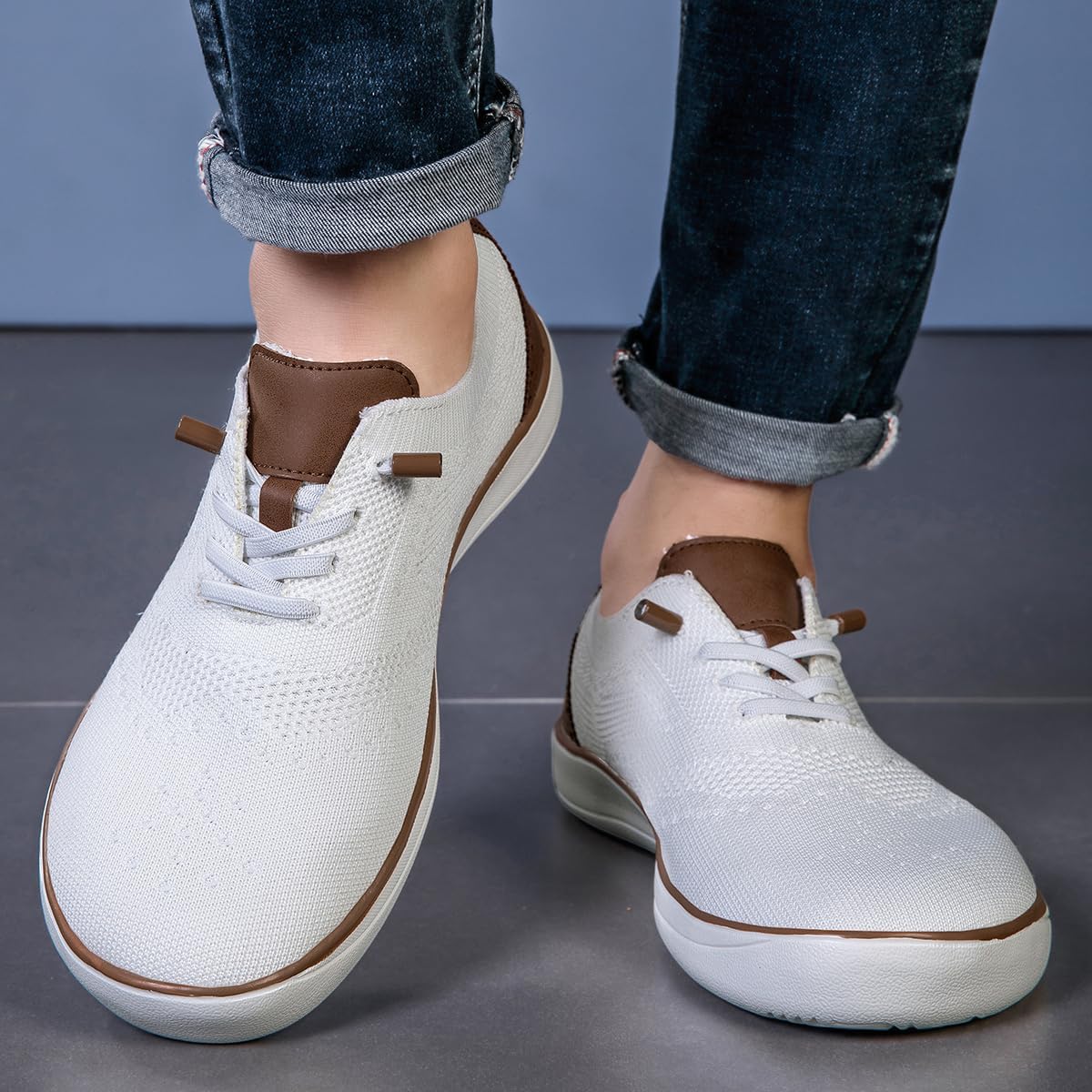 CFVKPT Mens Barefoot Dress Shoes Wide Toe Box Zero Drop Oxfords Shoes Business Casual Sneakers Size 6.5-12 - Image 2