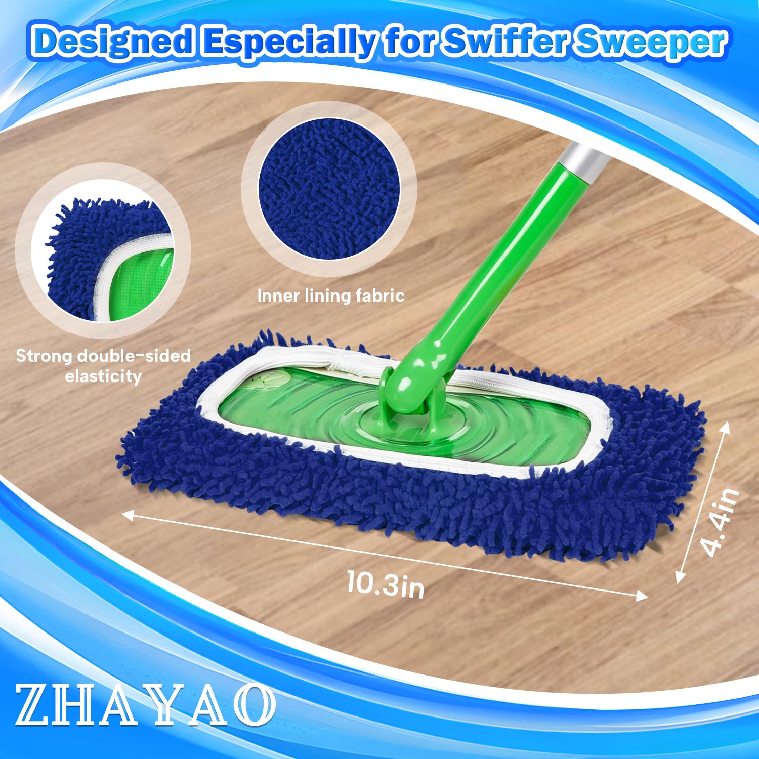 12-Pack Reusable Coral Fleece Mop Pads For Swiffer Sweeper – Washable Wet & Dry Microfiber Pads For Hardwood, Tile & More