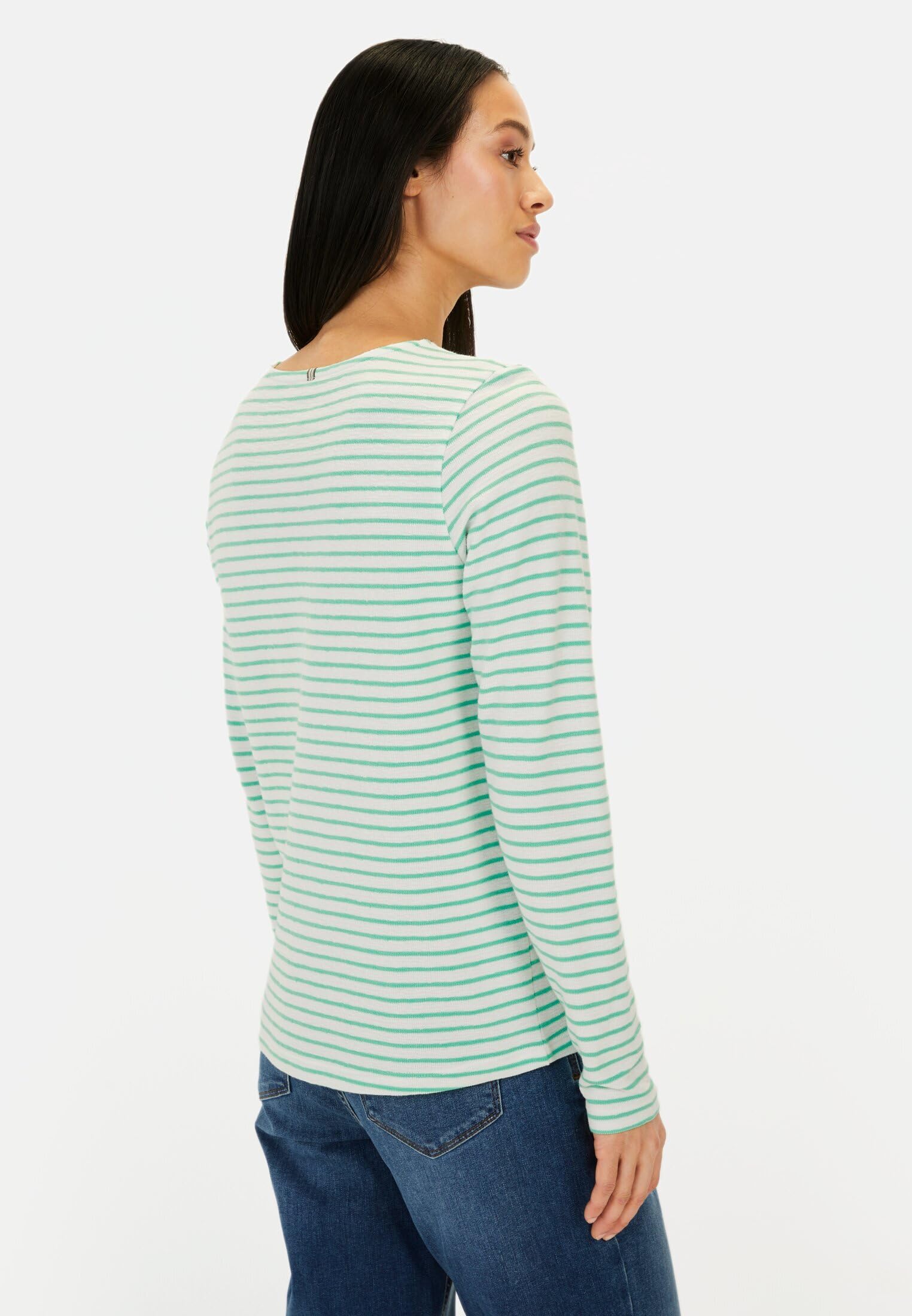 camel active Damen Langarmshirt mit Rundhalsausschnitt
