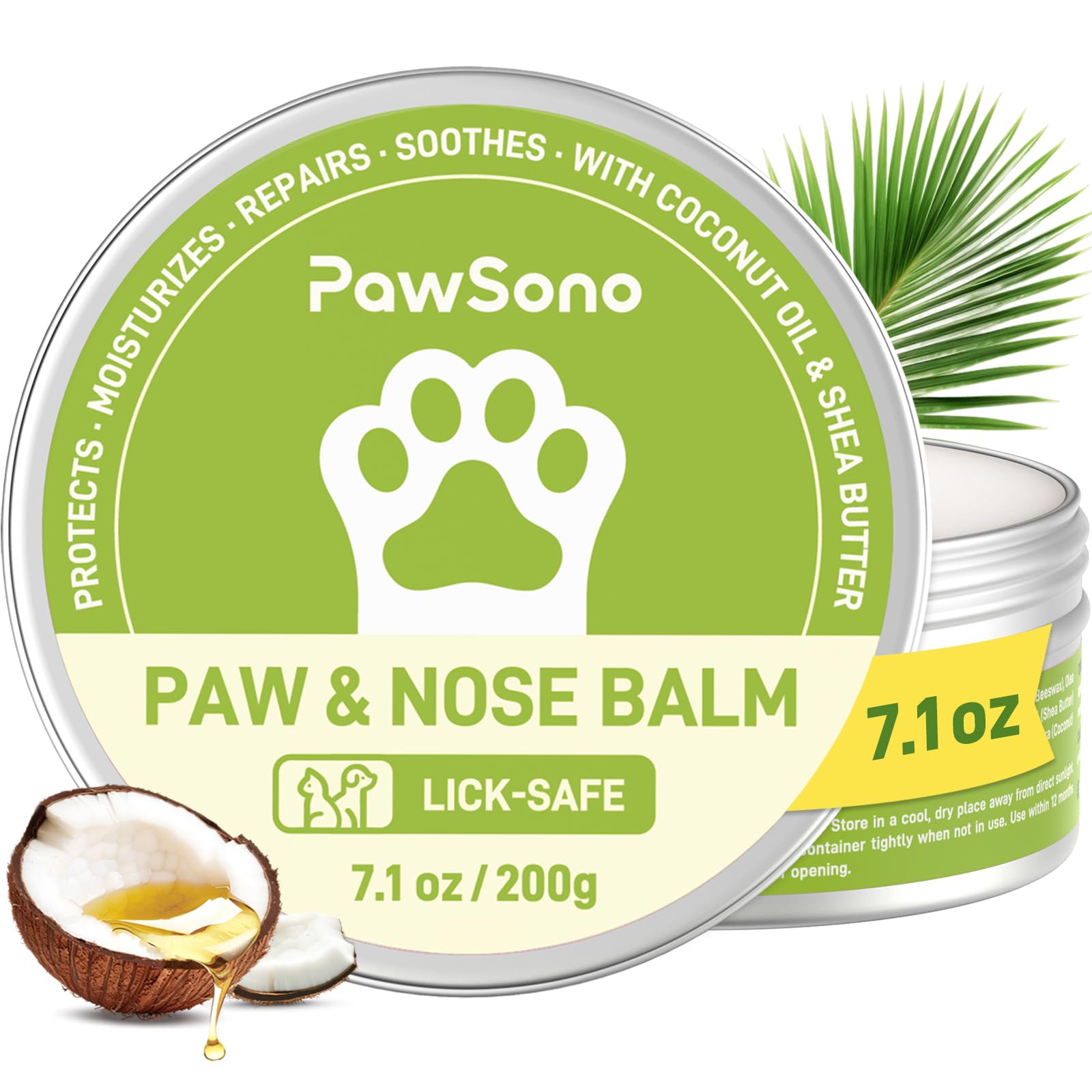 PawSono Lick-Safe Dog Paw &amp; Nose Balm with Coconut Oil