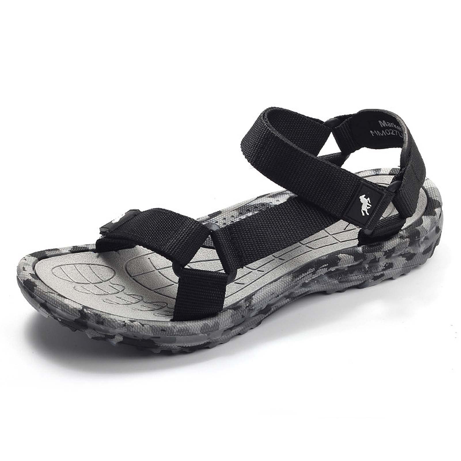 Sandales pour hommes avec Velcro réglable et semelle plateforme de plage