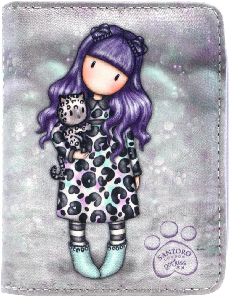 Safta Item Gorjuss Smitten Kitten Unisex Kids Wallet Multicoloured, M, Colourful, Medium